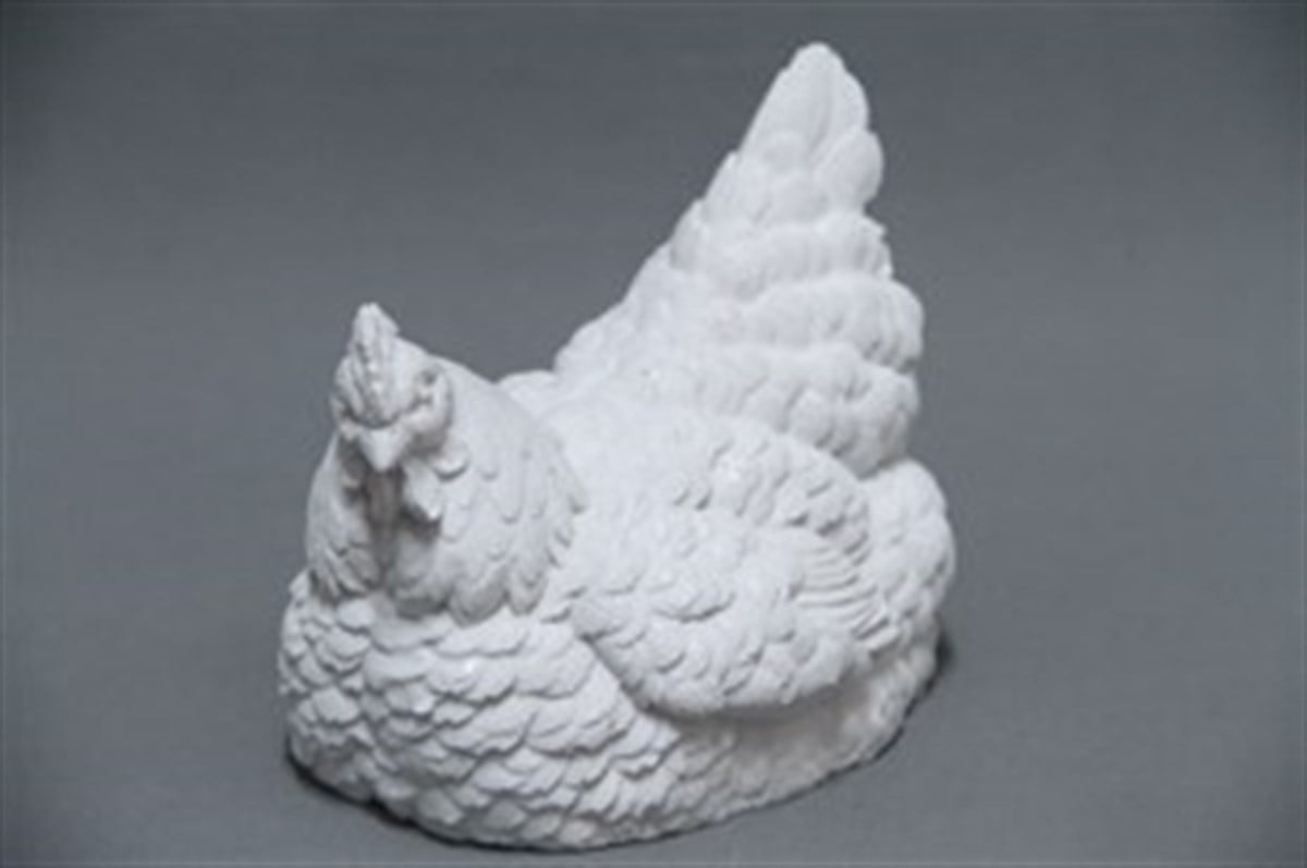 Polyester Büyük Tavuk Obje 10X10cm