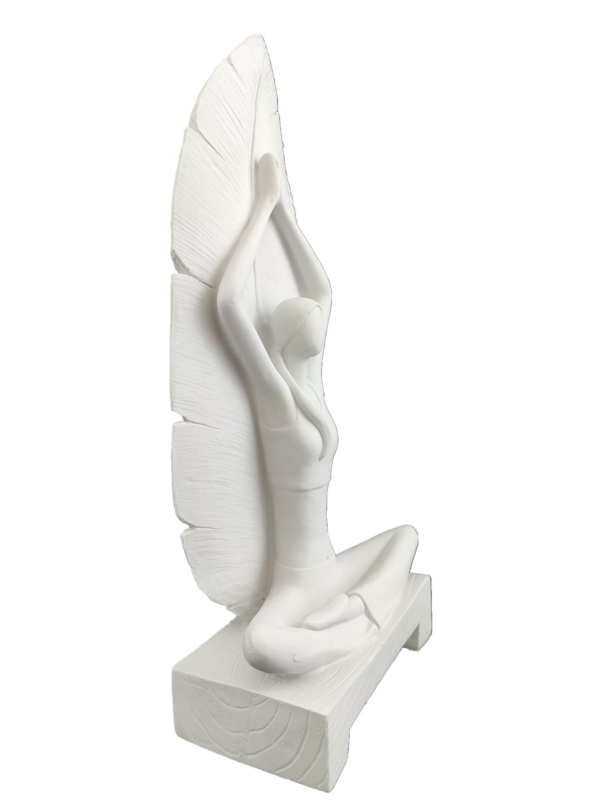 Polyester Büyük Yaprakli Yoga Yapan Kadin \ 33X14cm