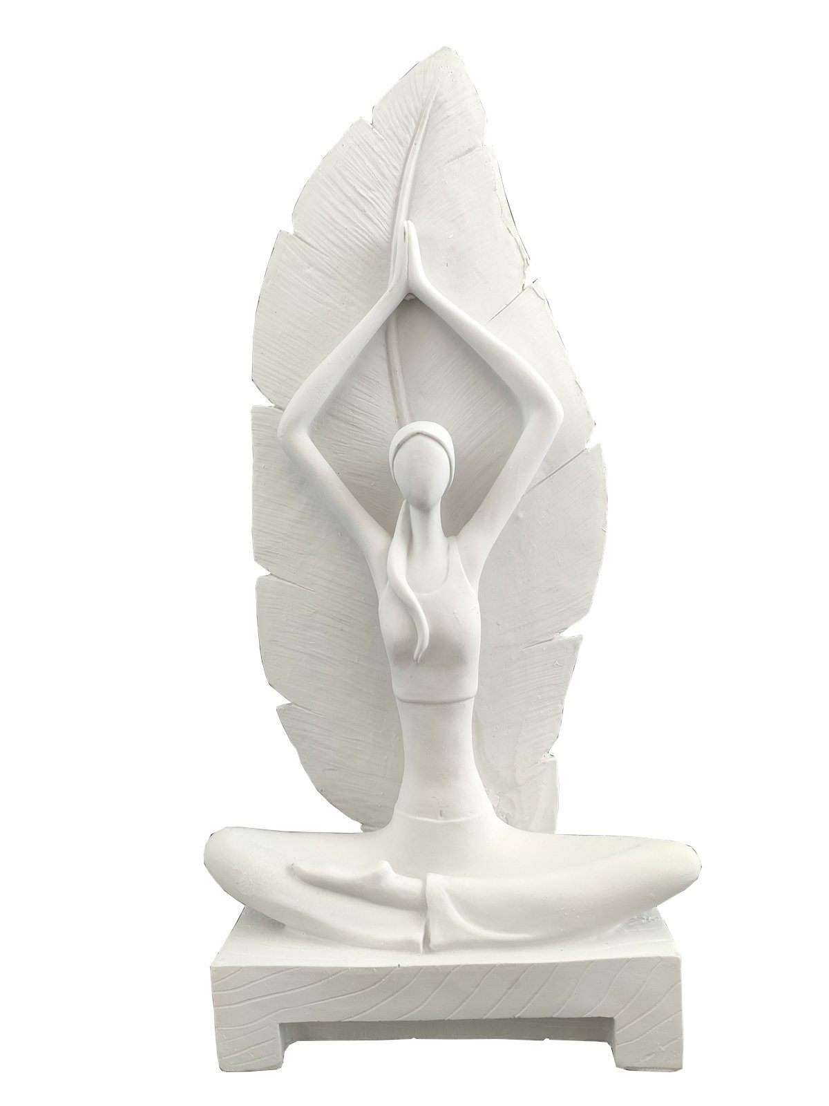 Polyester Büyük Yaprakli Yoga Yapan Kadin \ 33X14cm