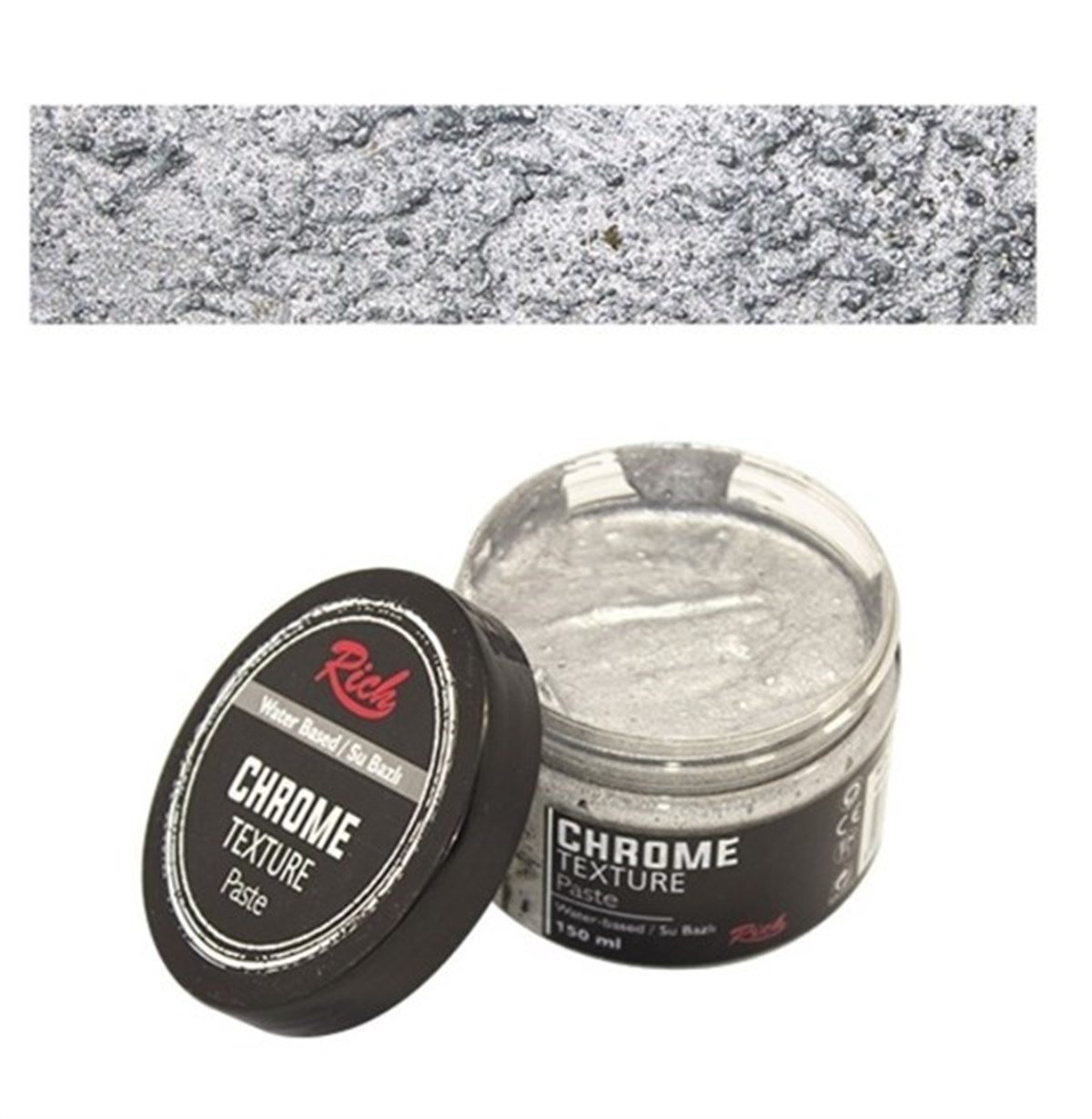 Rich Chrome Texture Pasta Antik Gümüş