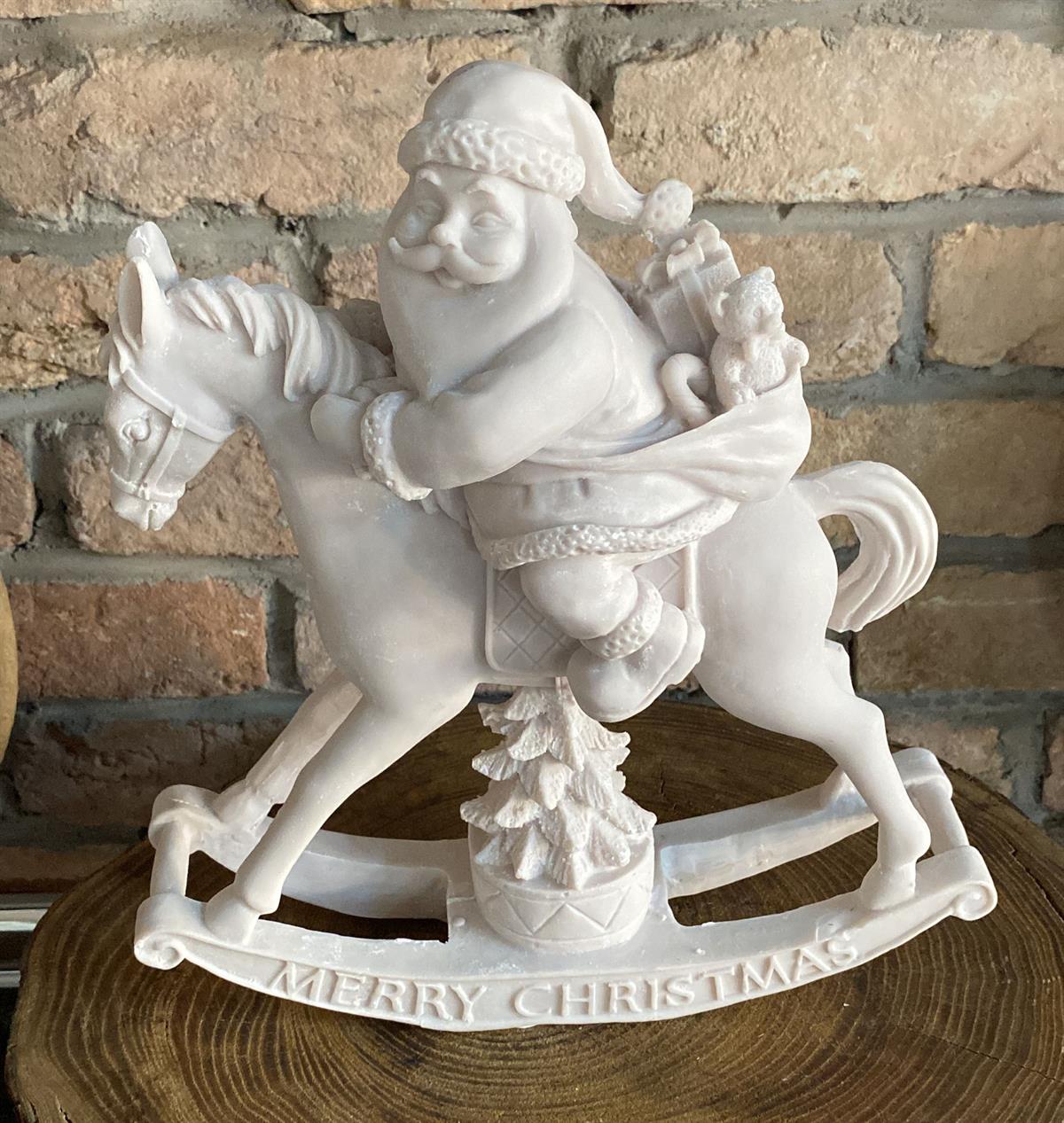 Sallanan Atlı Noel Baba 29X29 CM