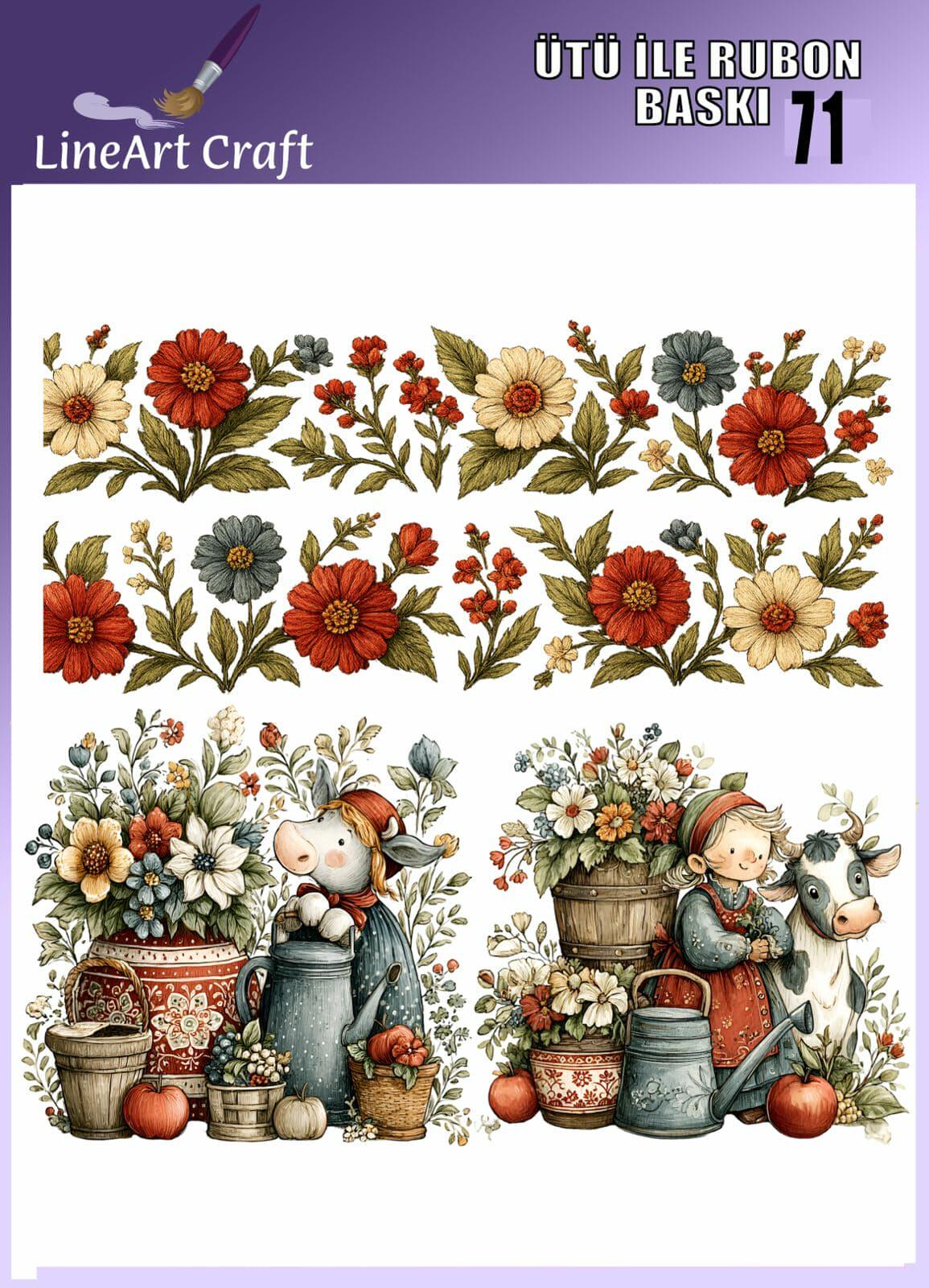 Ütü ile Rub On Transfer Kağıdı 30×30 cm