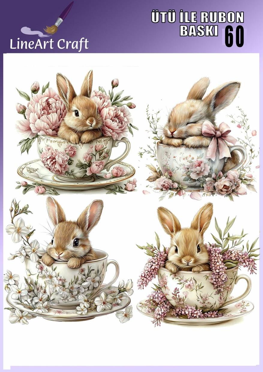 Ütü ile Rub On Transfer Kağıdı 30×30 cm