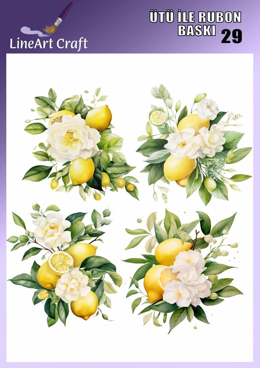 Ütü ile Rub On Transfer Kağıdı 30×30 cm