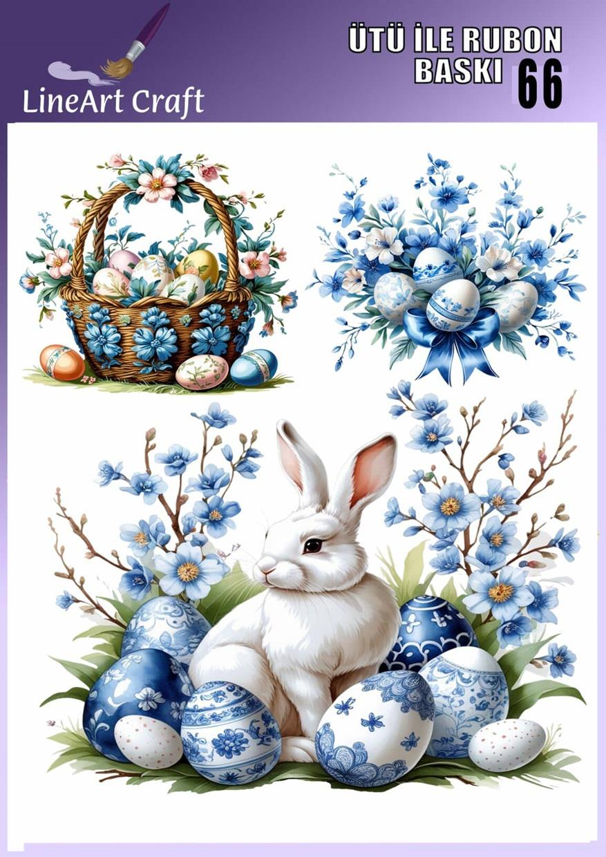 Ütü ile Rub On Transfer Kağıdı 30×30 cm