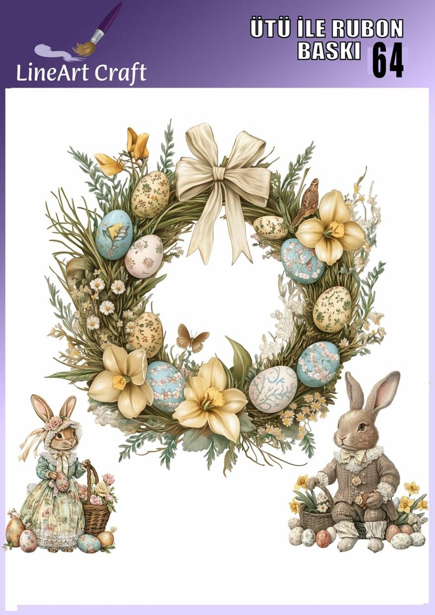 Ütü ile Rub On Transfer Kağıdı 30×30 cm