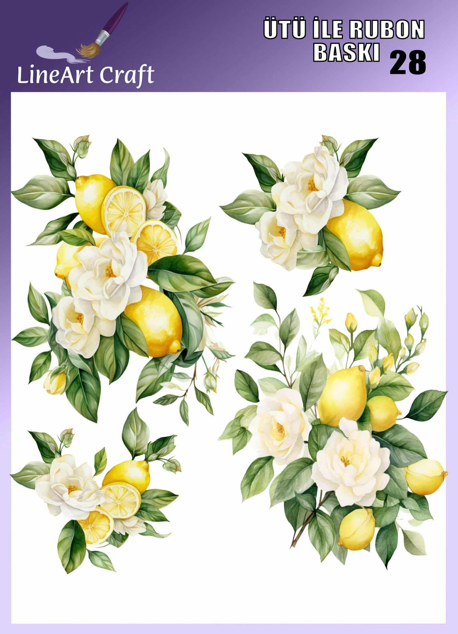 Ütü ile Rub On Transfer Kağıdı 30×30 cm