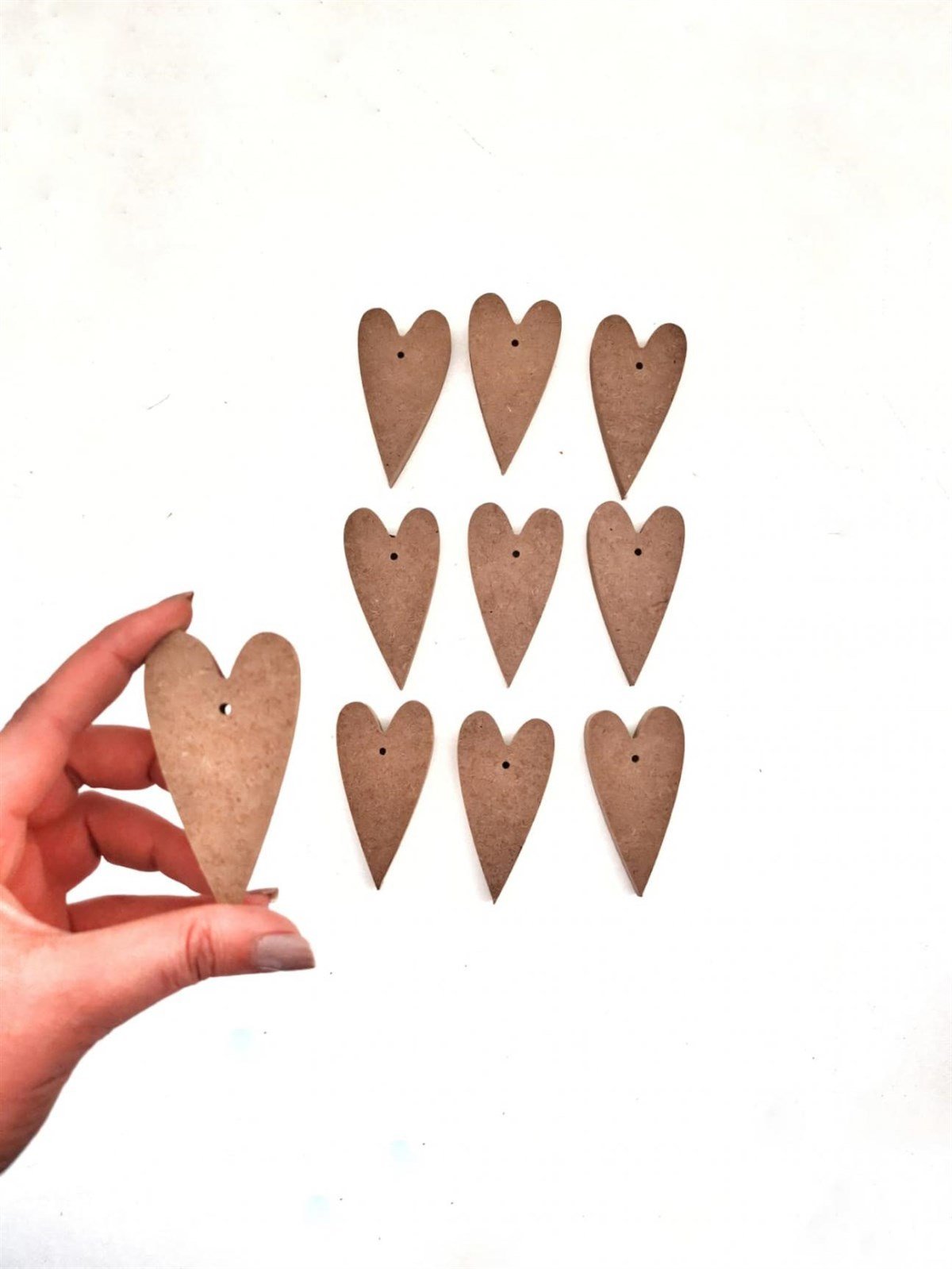 UZUN MİNİK KALPLER 8X4 cm