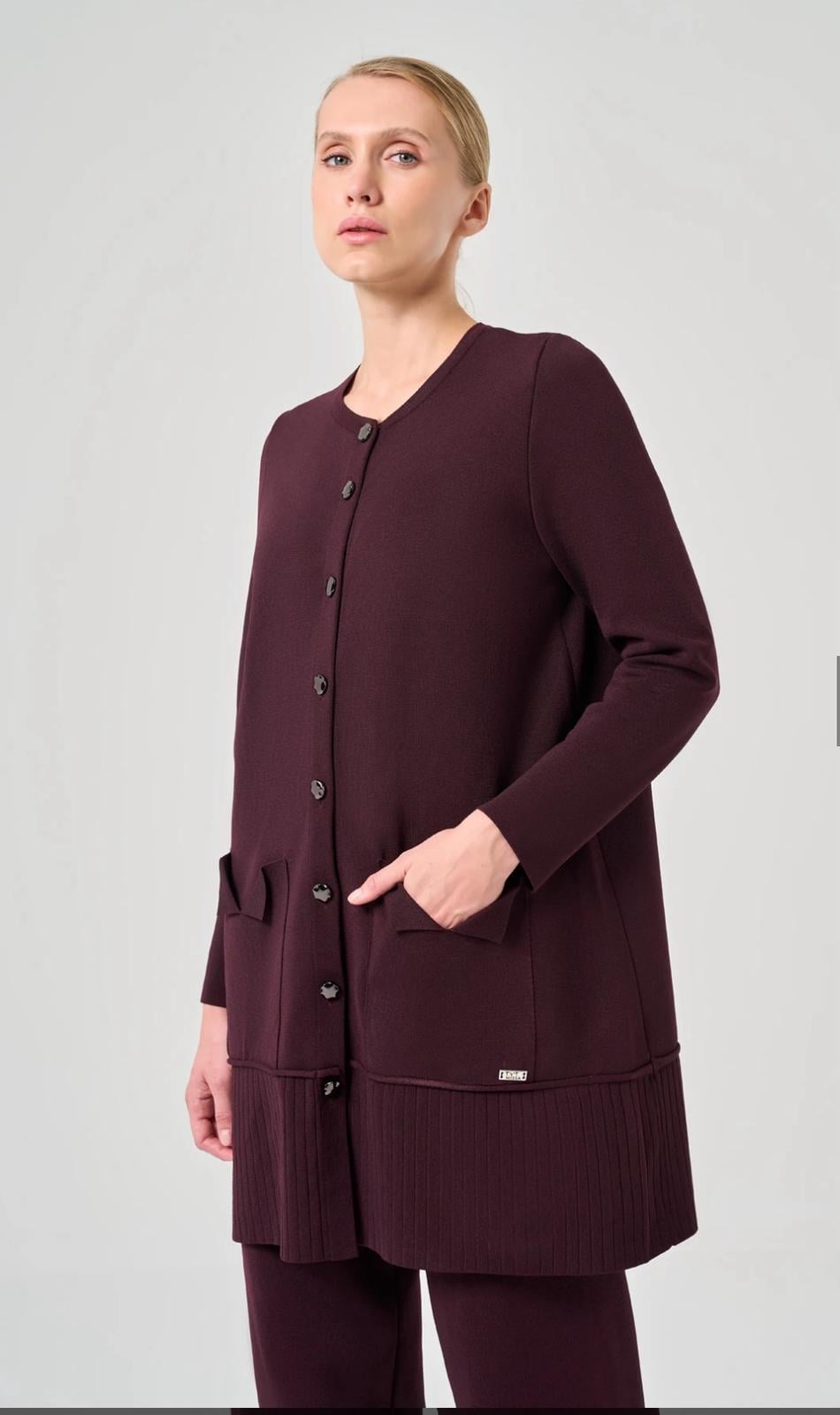 Missa Çelik Örme Pantolonlu Takım Bordo