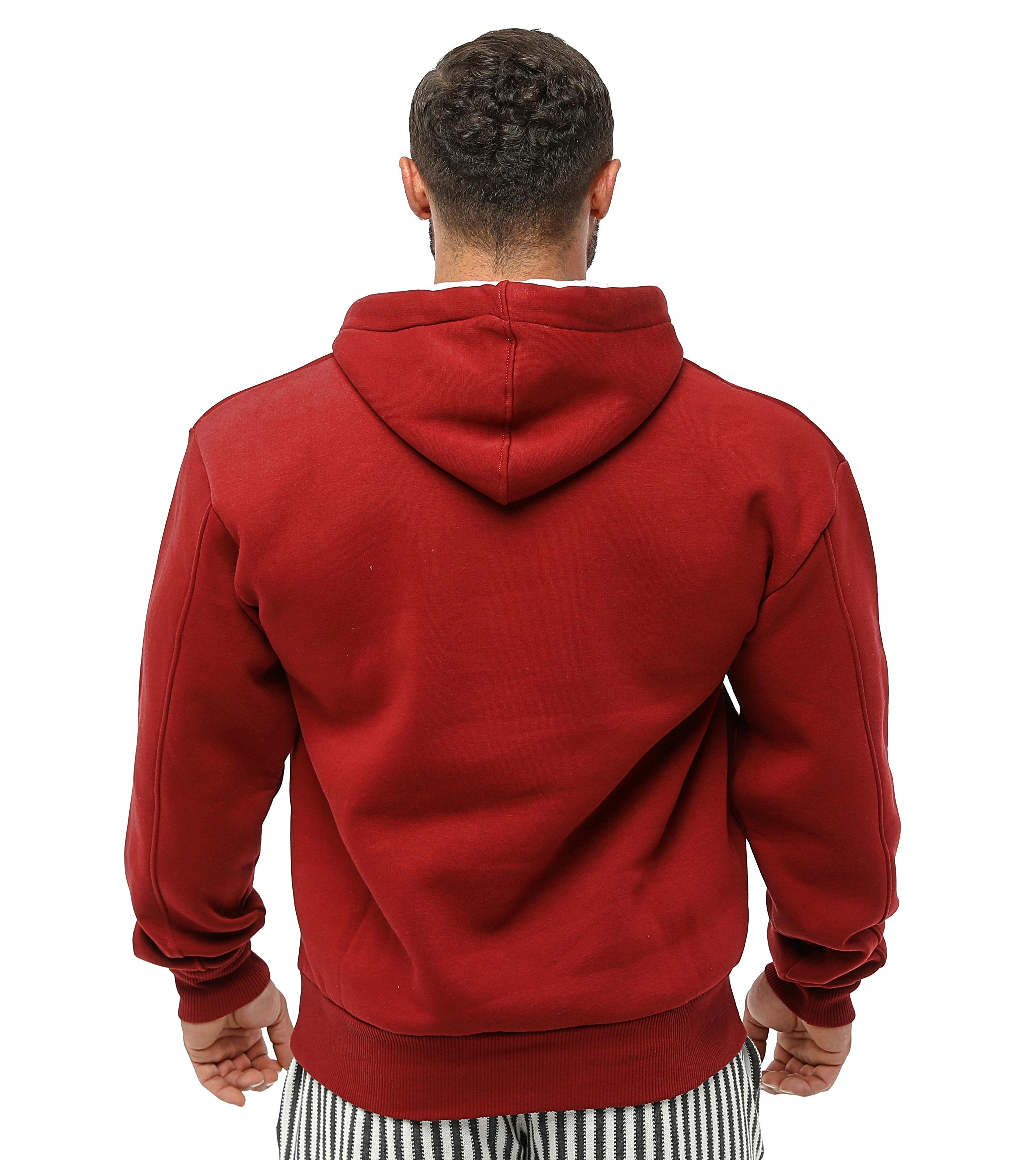 Burgundy Winter Hooded Sweater