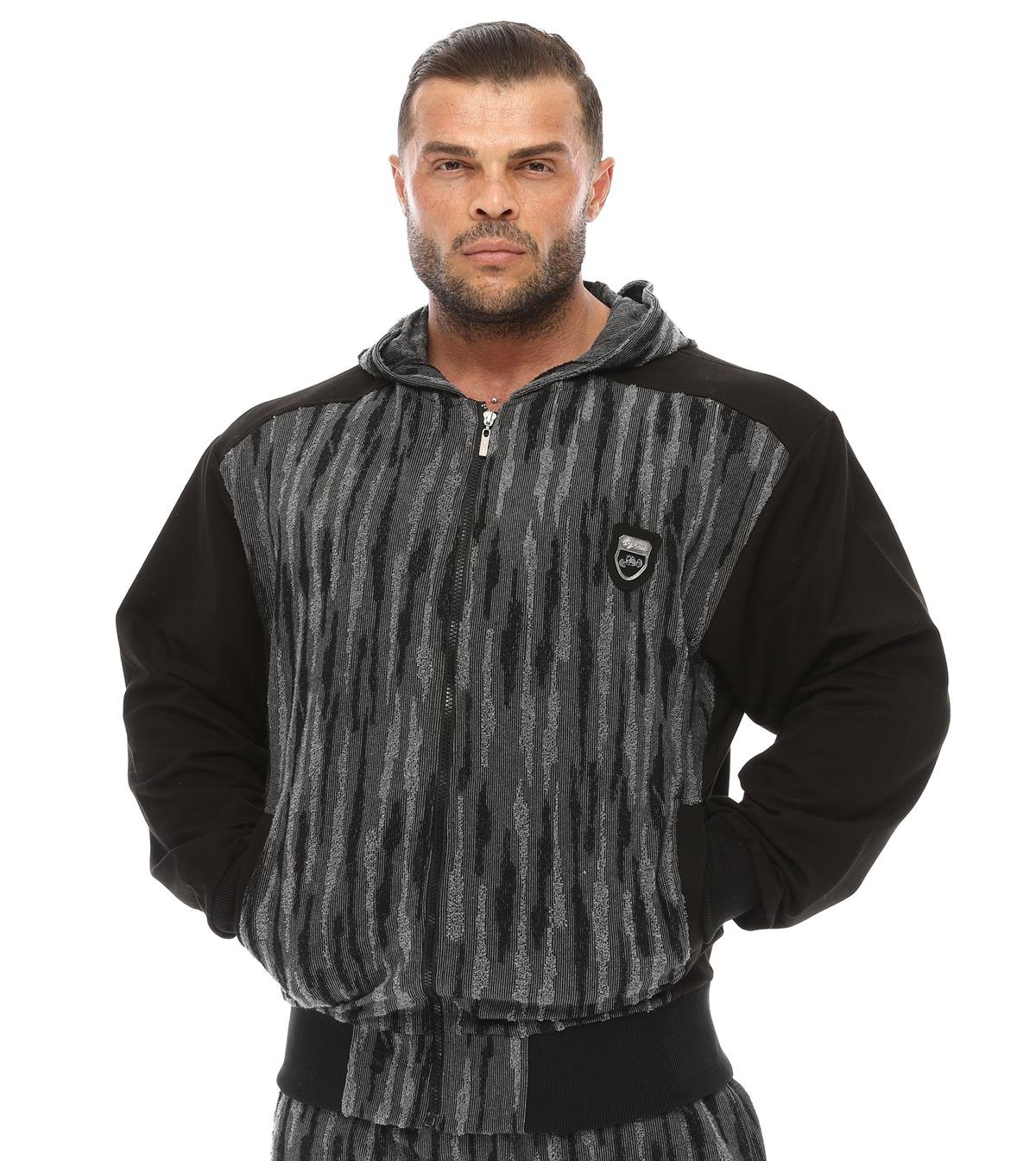 Camouflage Towel Hooded Zipper Jacket