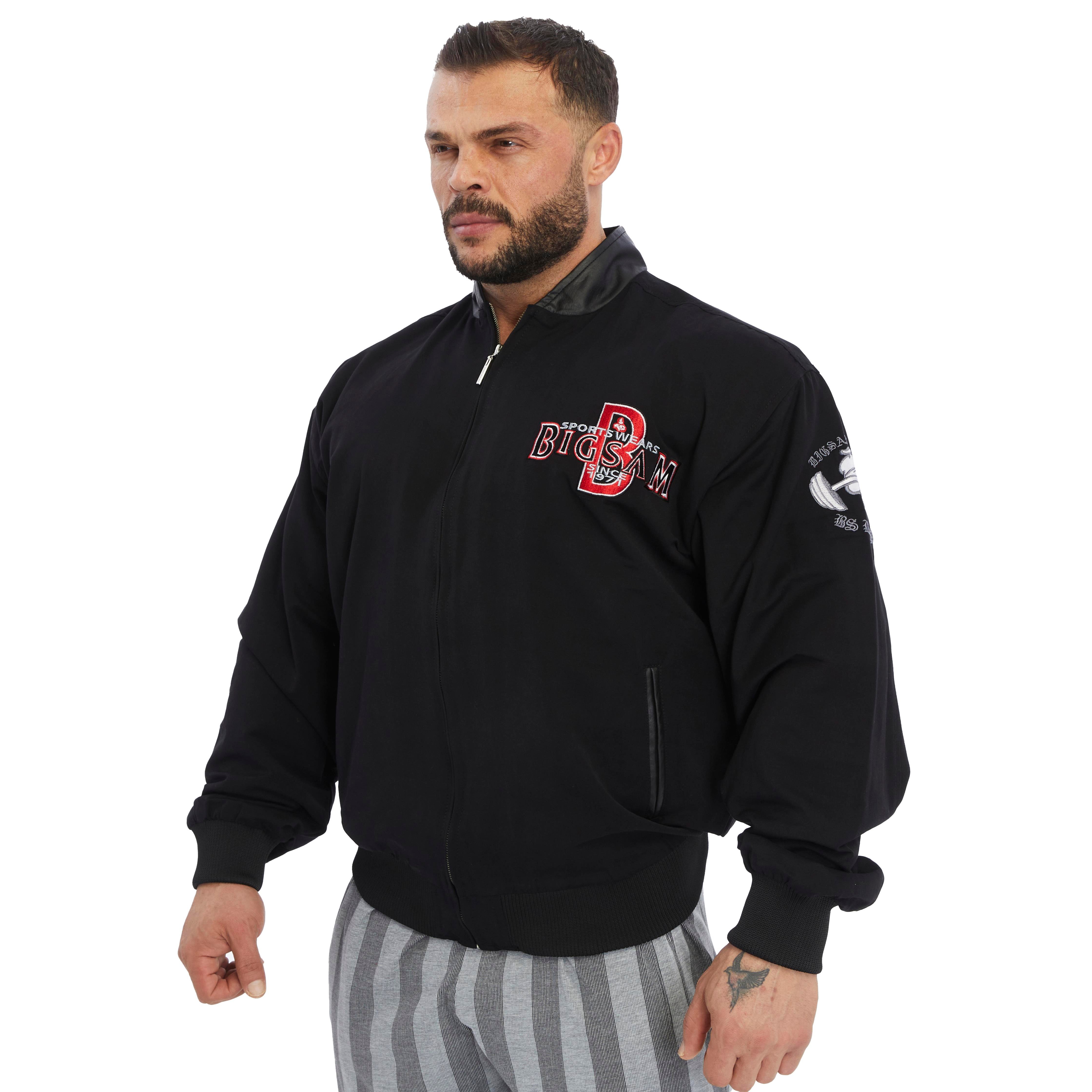 Leather Collar Bomber Jacket