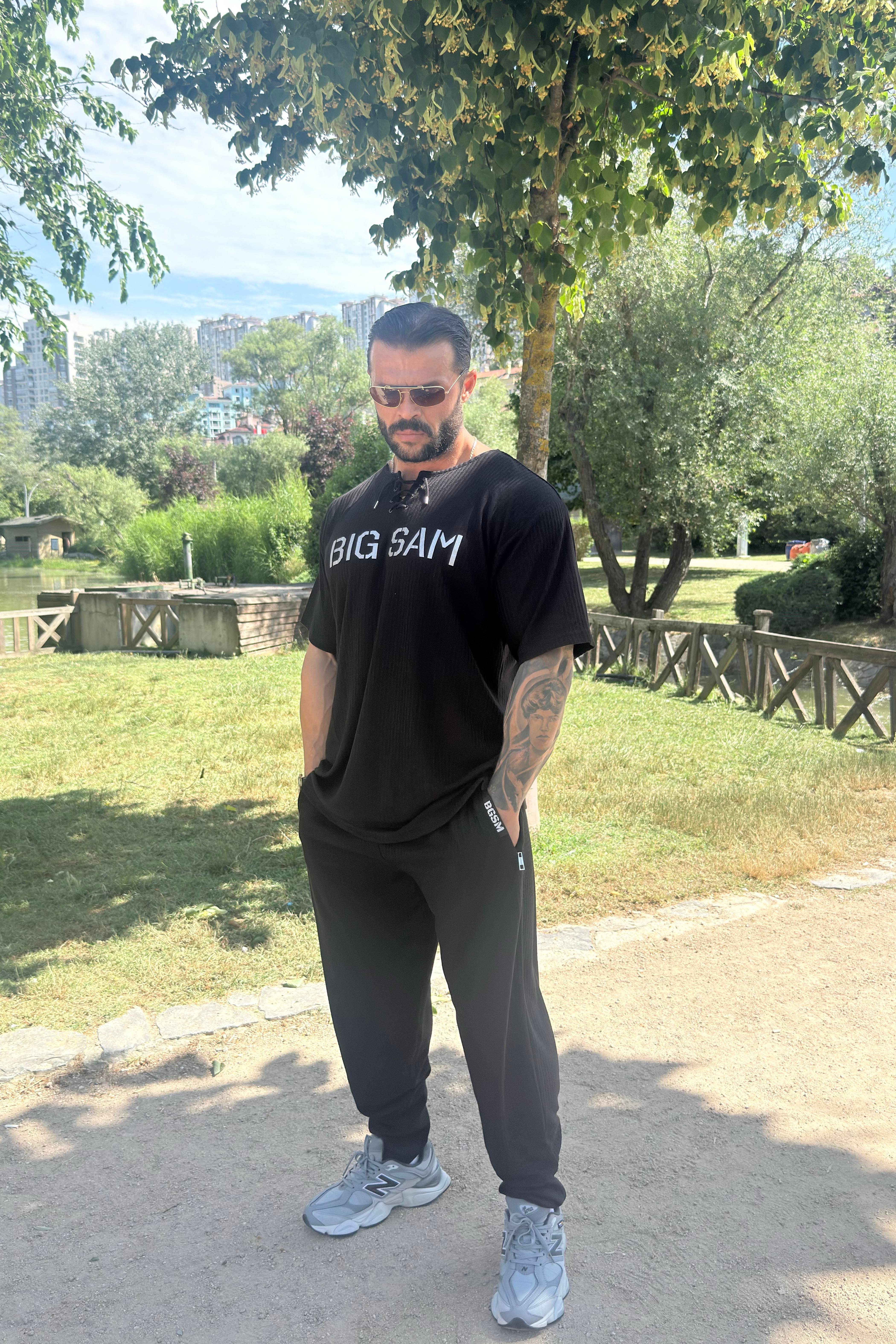 Men's Baggy Loose Fit Sweatpants with Zippered Pockets 