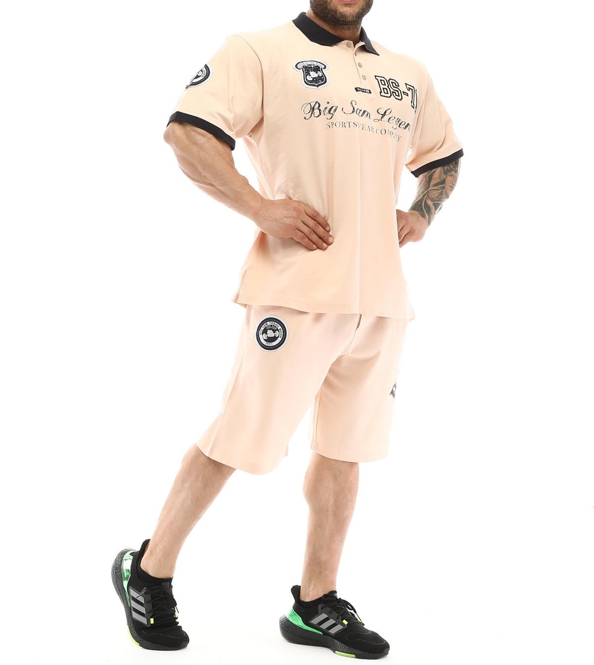 Men's Beige Polo T-shirt