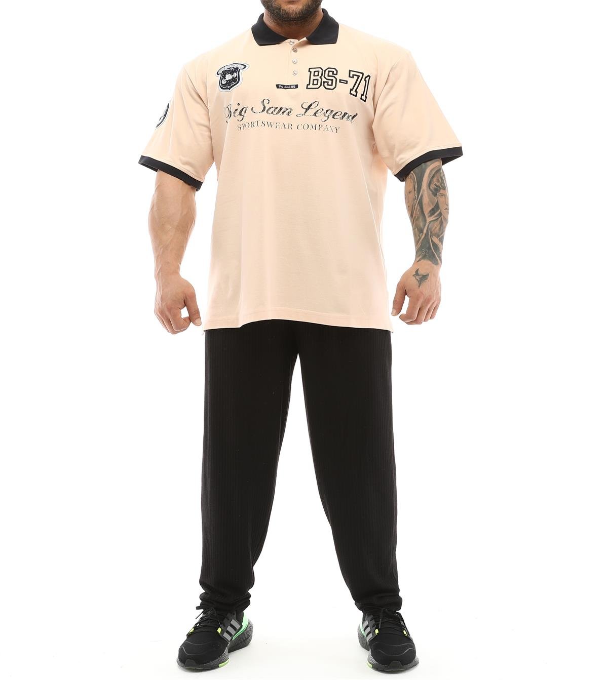 Men's Beige Polo T-shirt