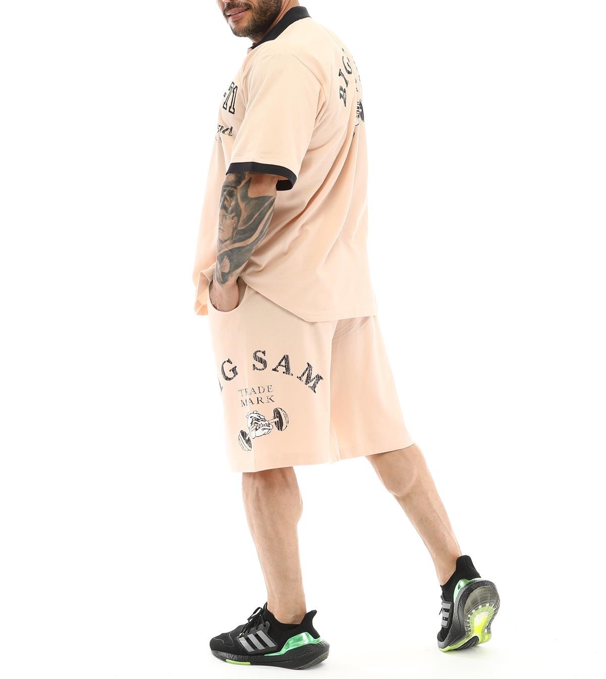 Men's Beige Polo T-shirt