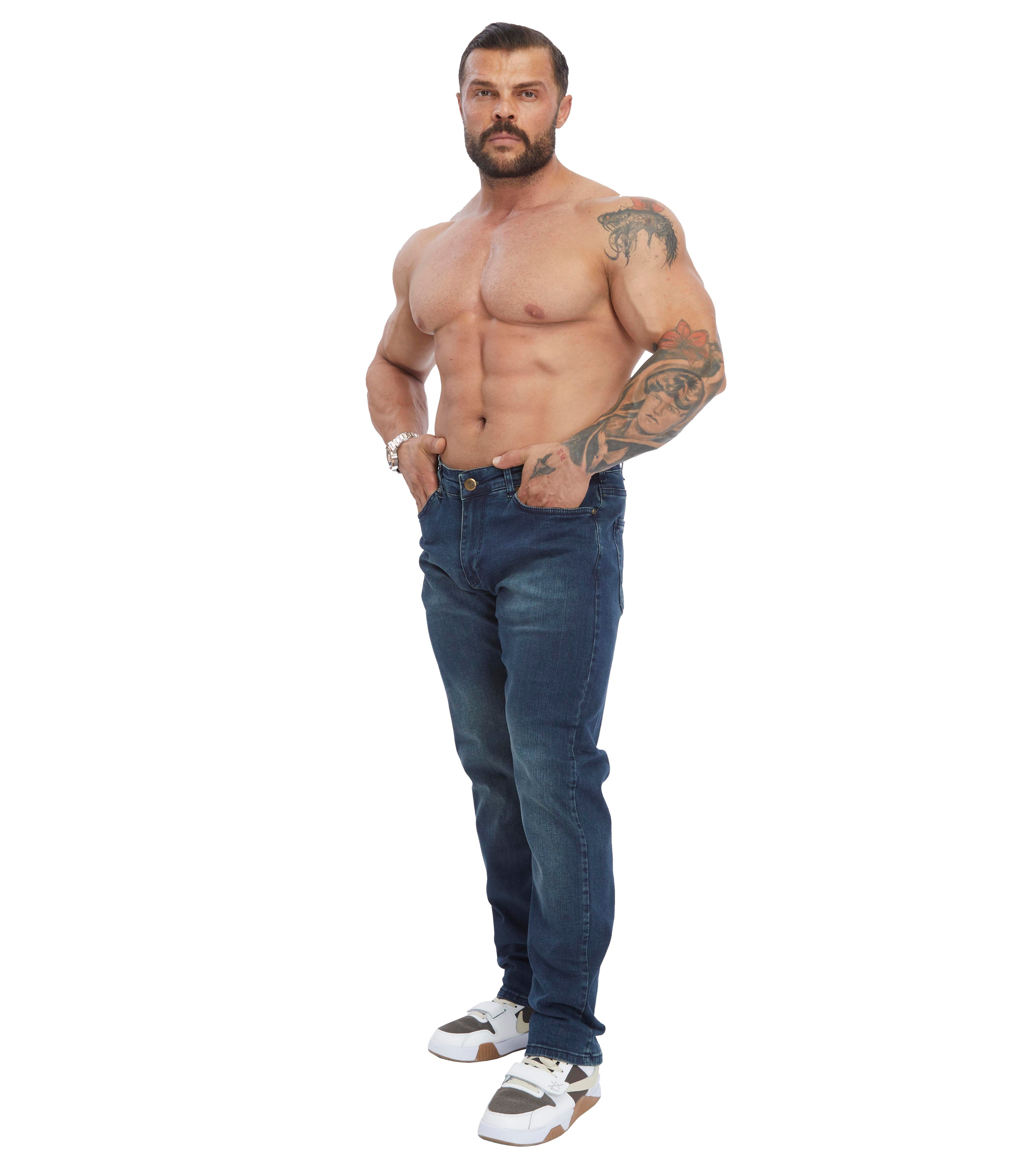 Men's Embroidered Jeans