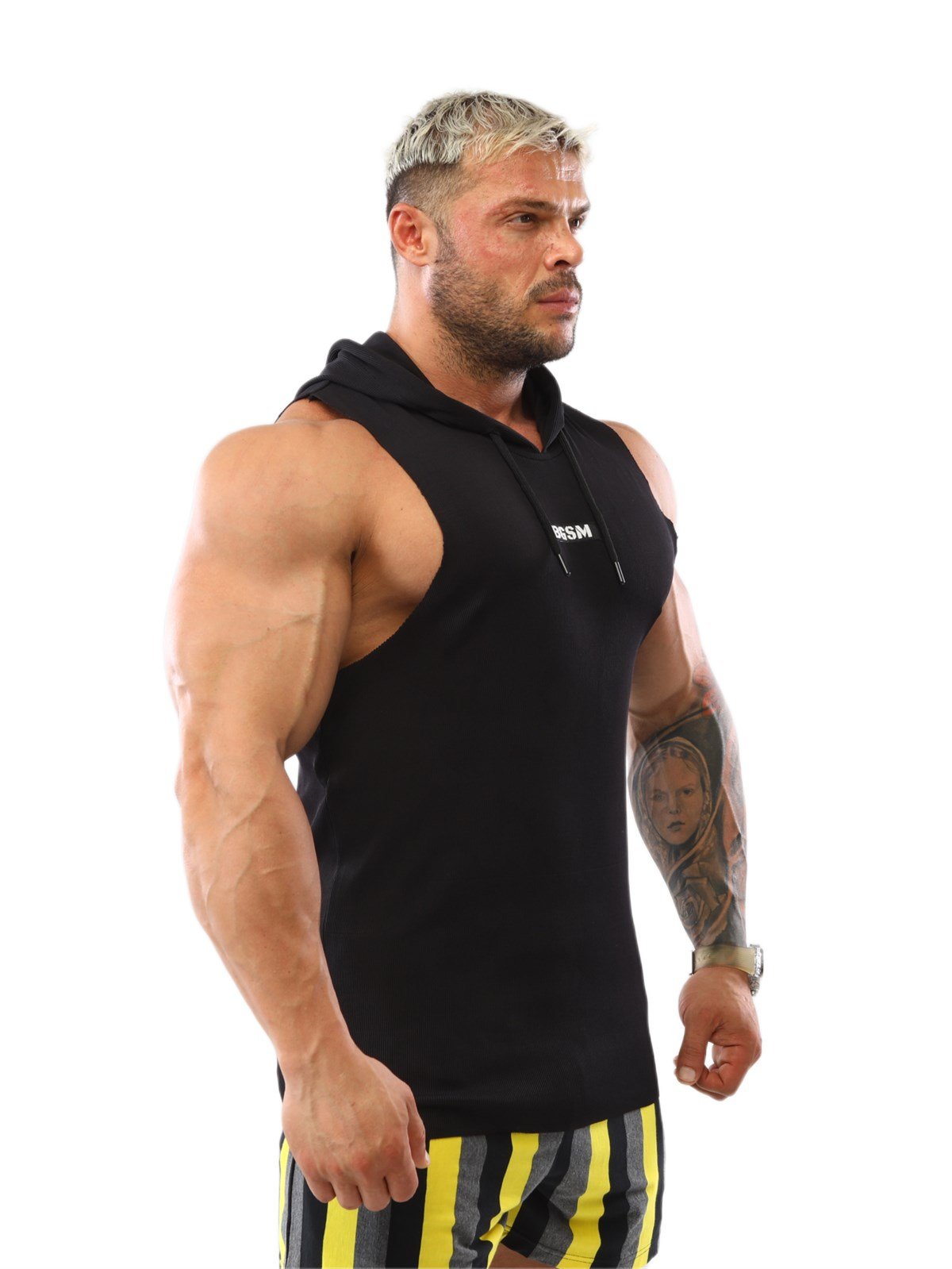 Men's Hooded Sleeveless Gym T-shirt