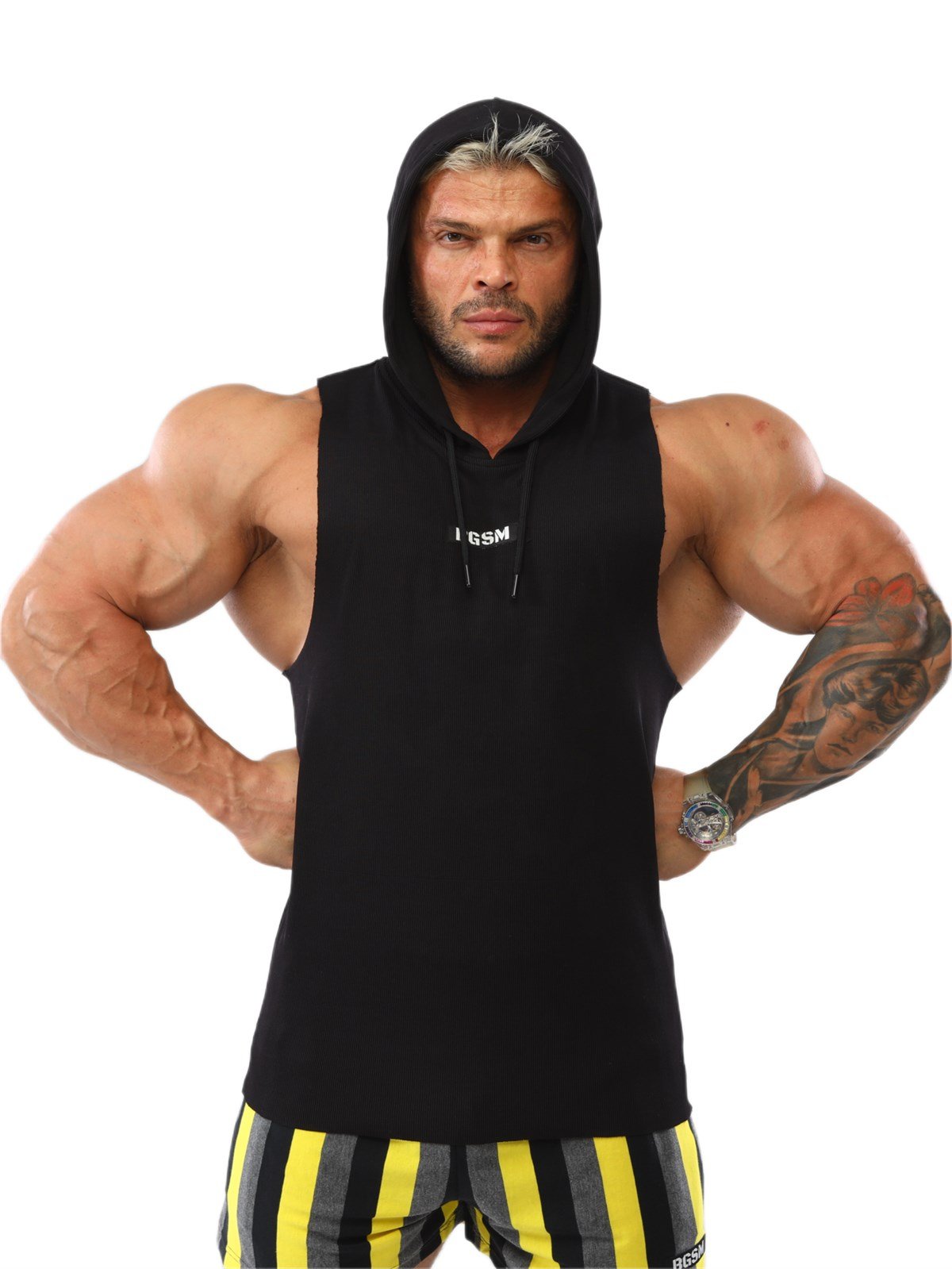 Men's Hooded Sleeveless Gym T-shirt