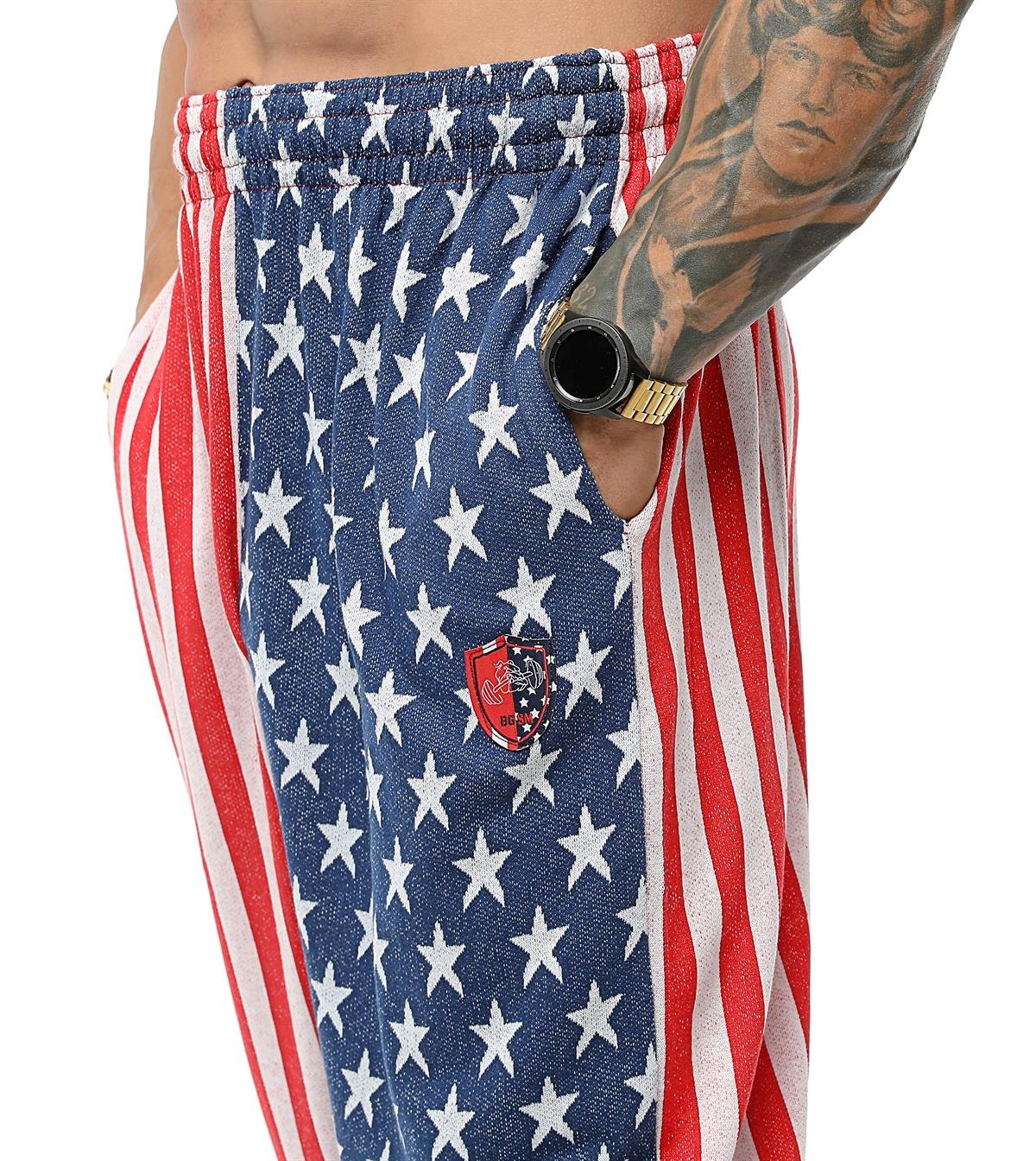 Men's Loose Fit American Flag Sweatpants