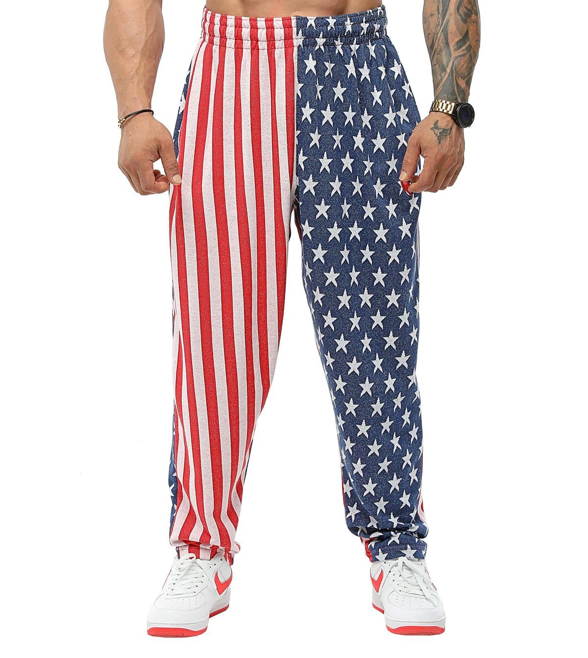 Men's Loose Fit American Flag Sweatpants