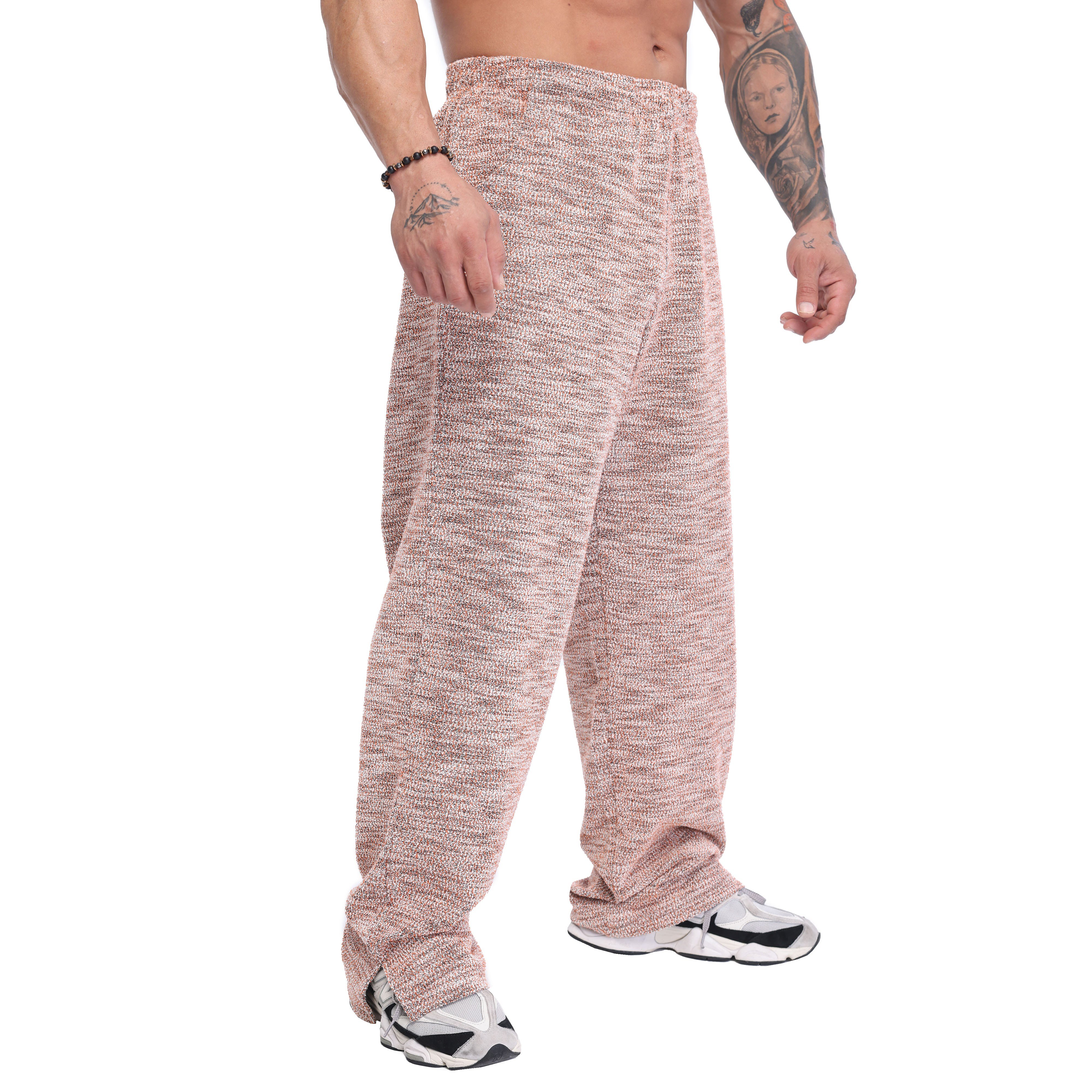 Men's Loose Fit Baggy Winter Sweatpants – Orange Melange