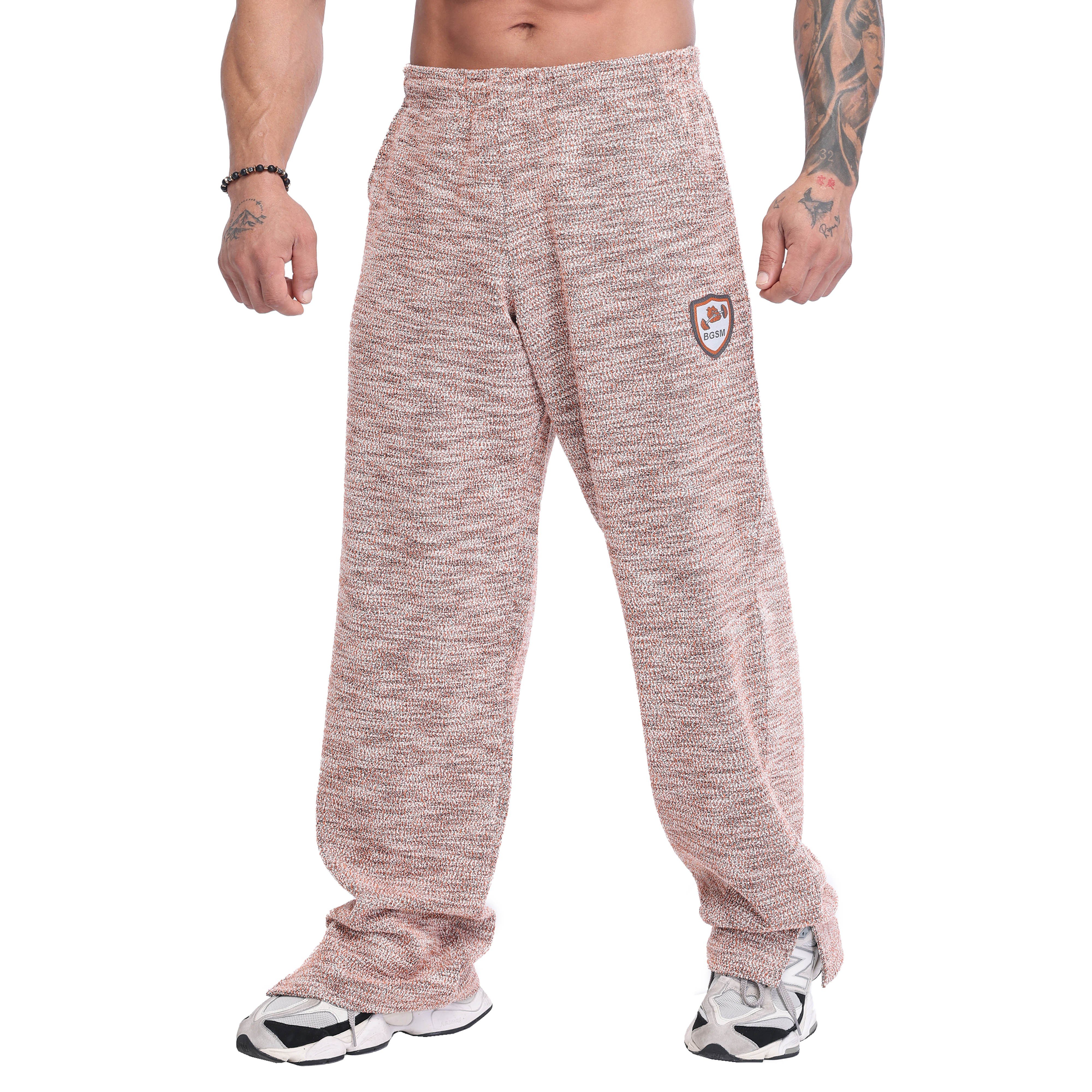 Men's Loose Fit Baggy Winter Sweatpants – Orange Melange