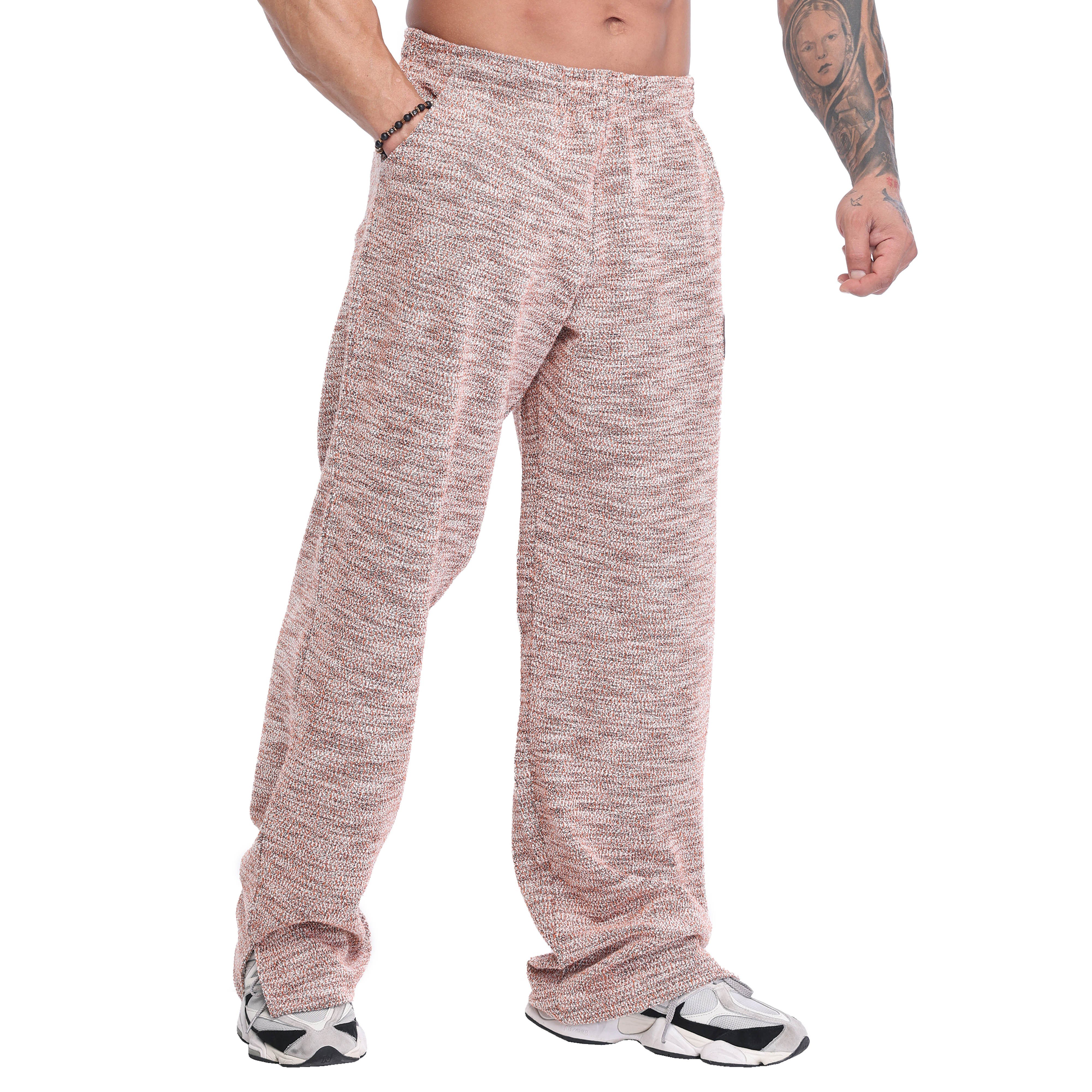 Men's Loose Fit Baggy Winter Sweatpants – Orange Melange
