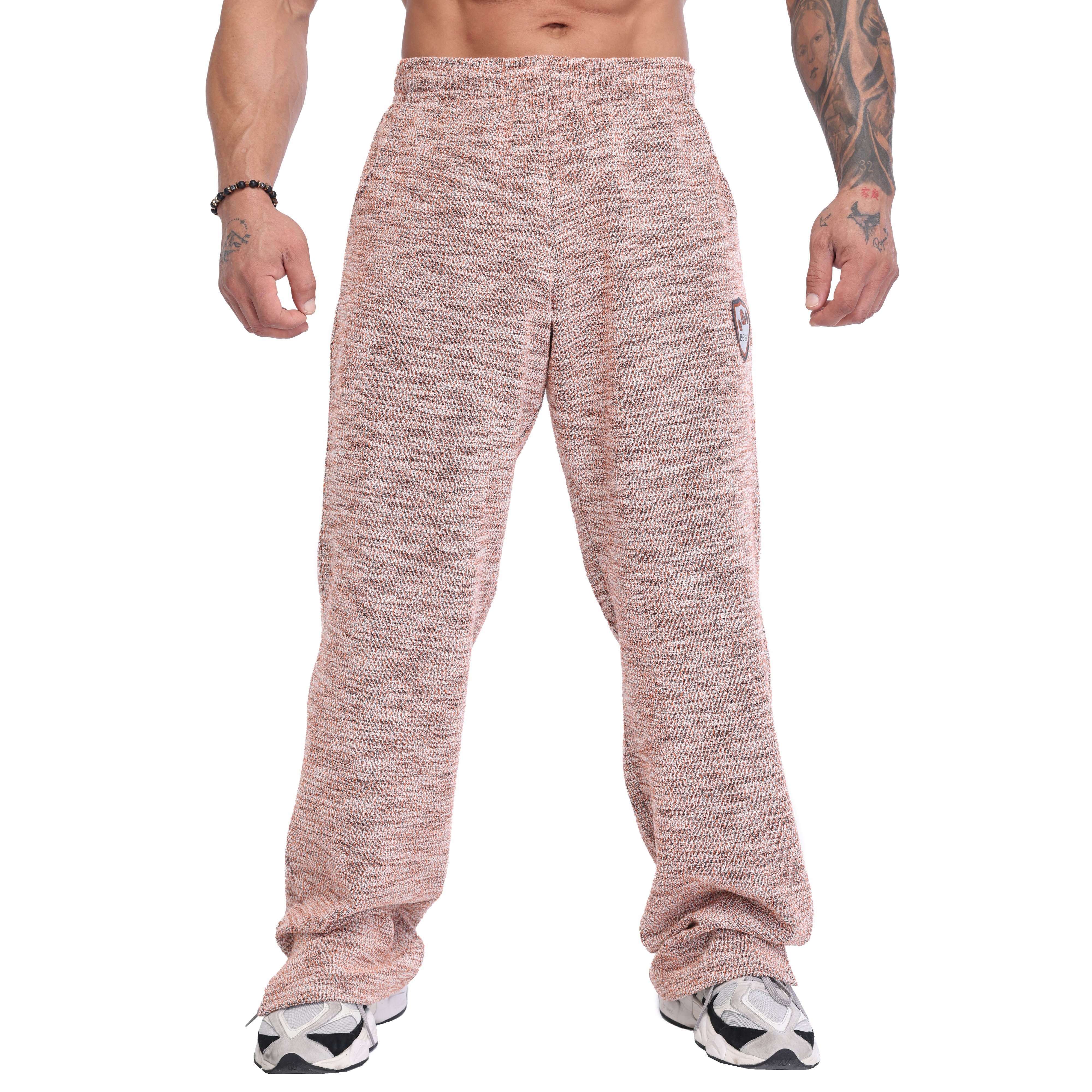 Men's Loose Fit Baggy Winter Sweatpants – Orange Melange