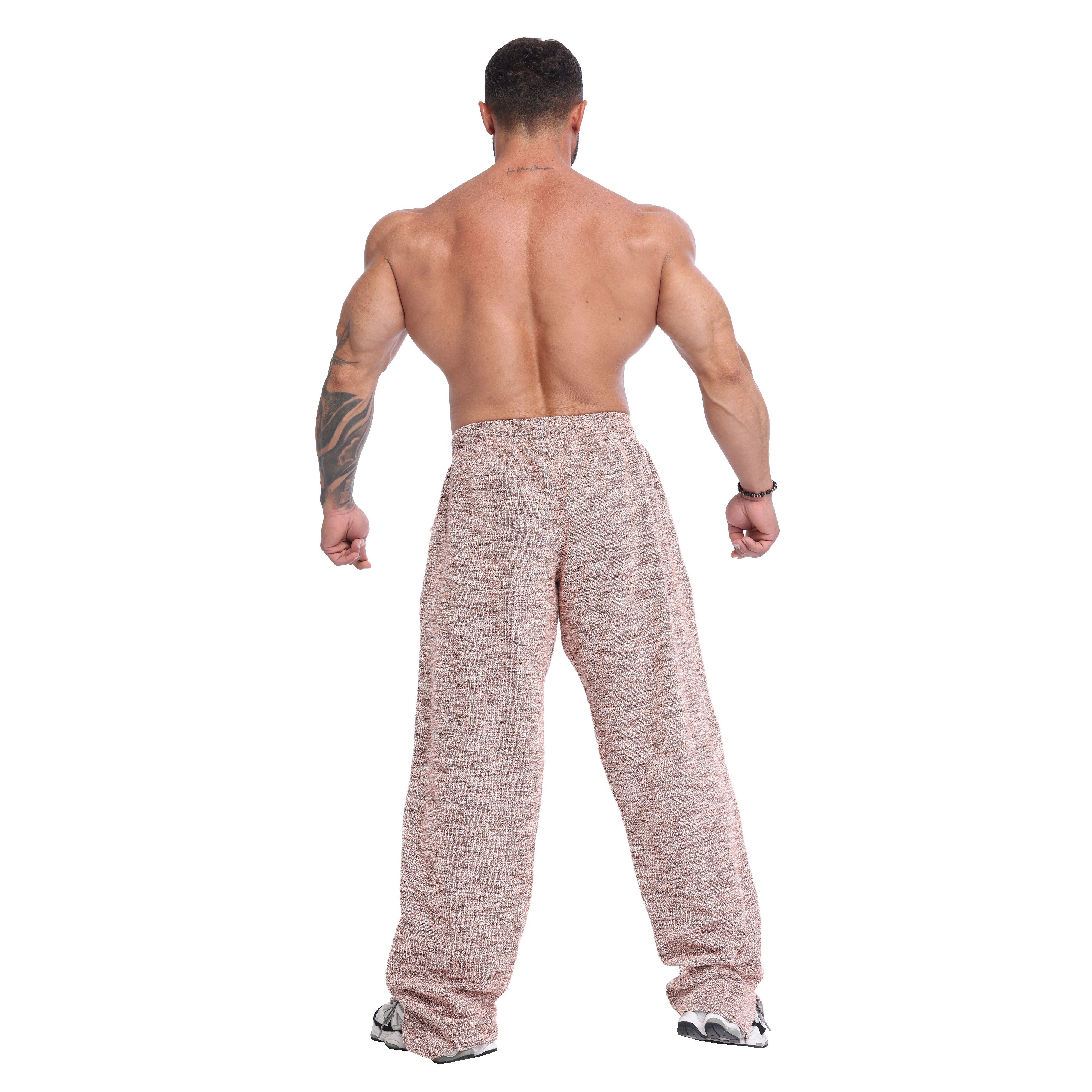 Men's Loose Fit Baggy Winter Sweatpants – Orange Melange