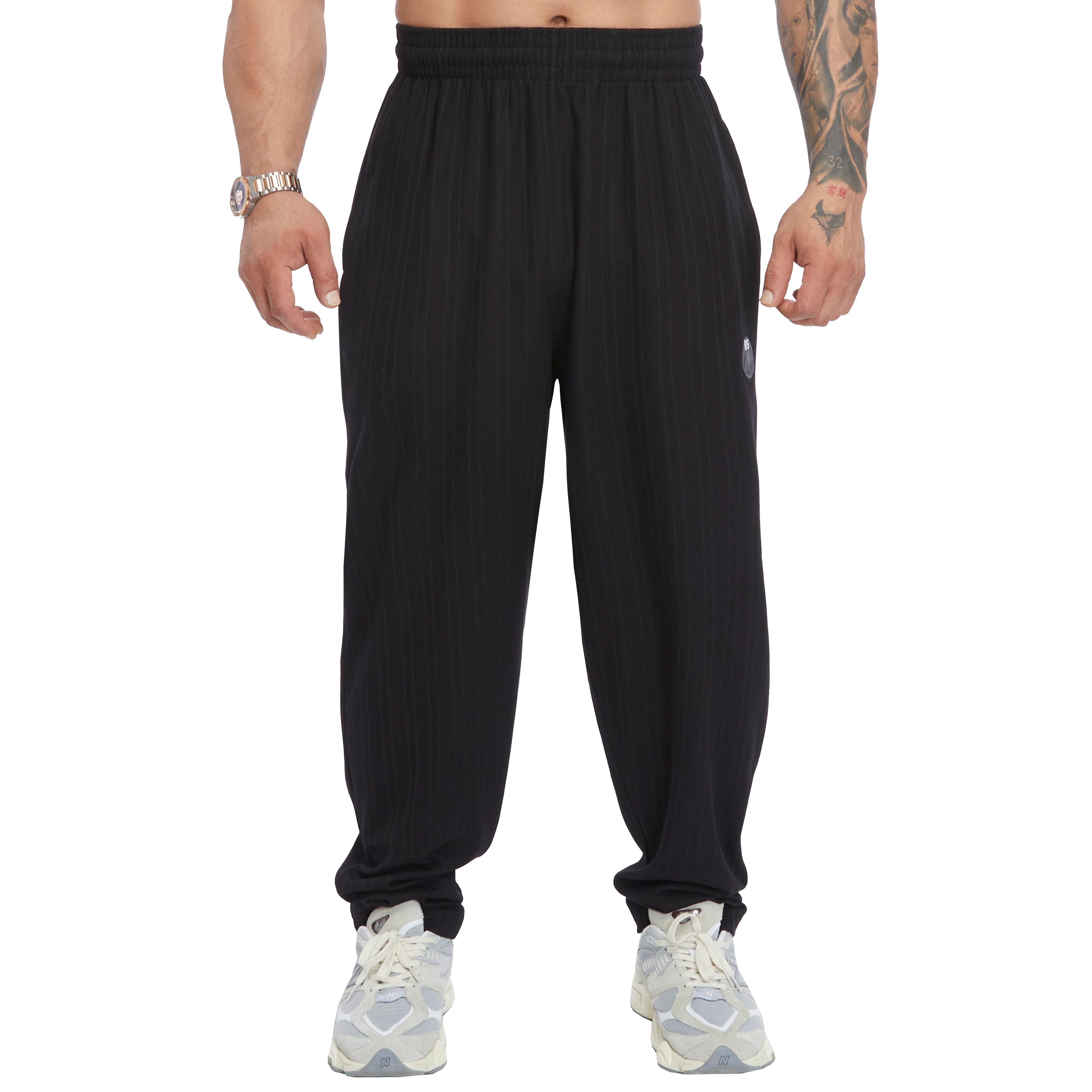 Men's Loose Fit Cotton Sweatpants with Pockets