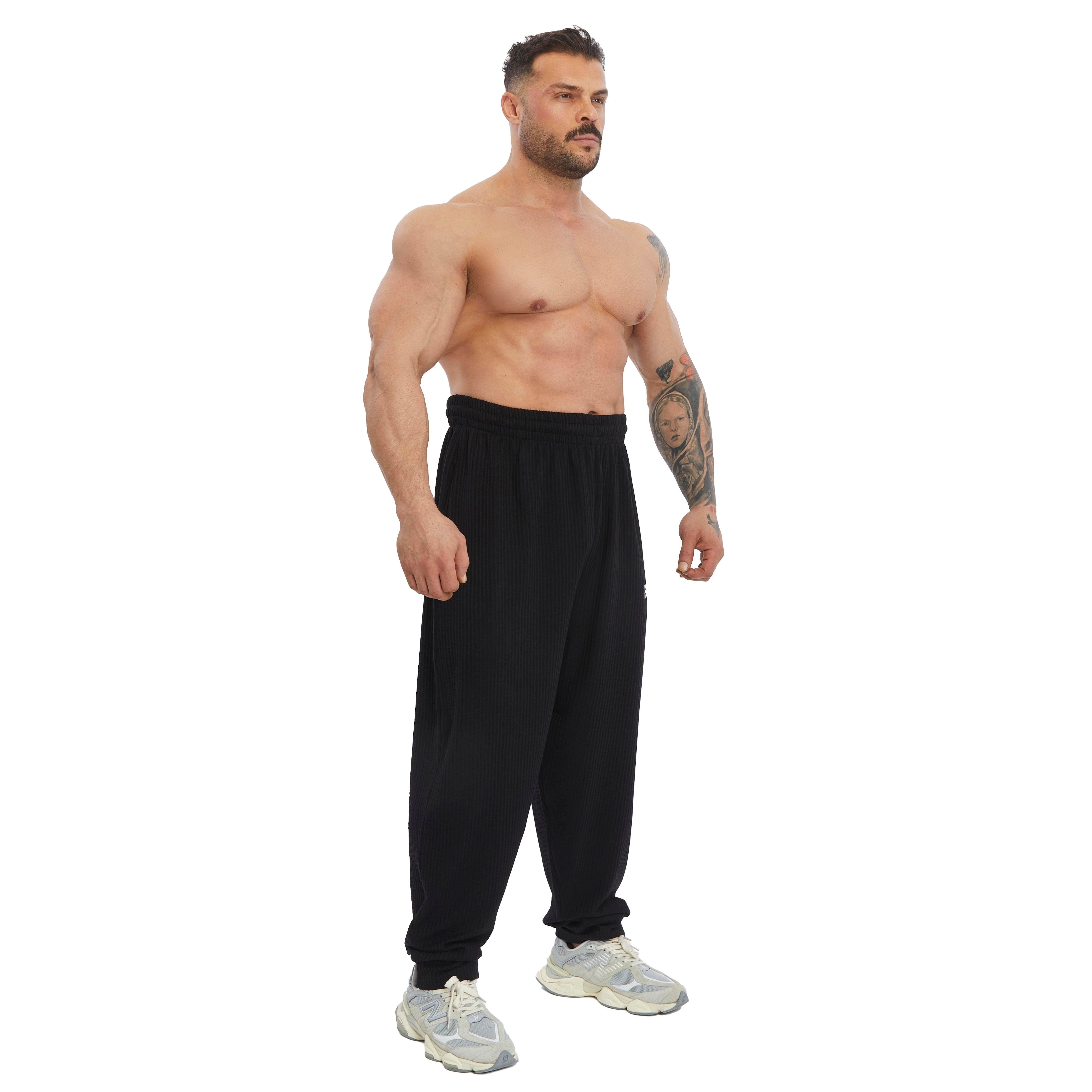 Men's Loose Fit Cotton Sweatpants with Pockets