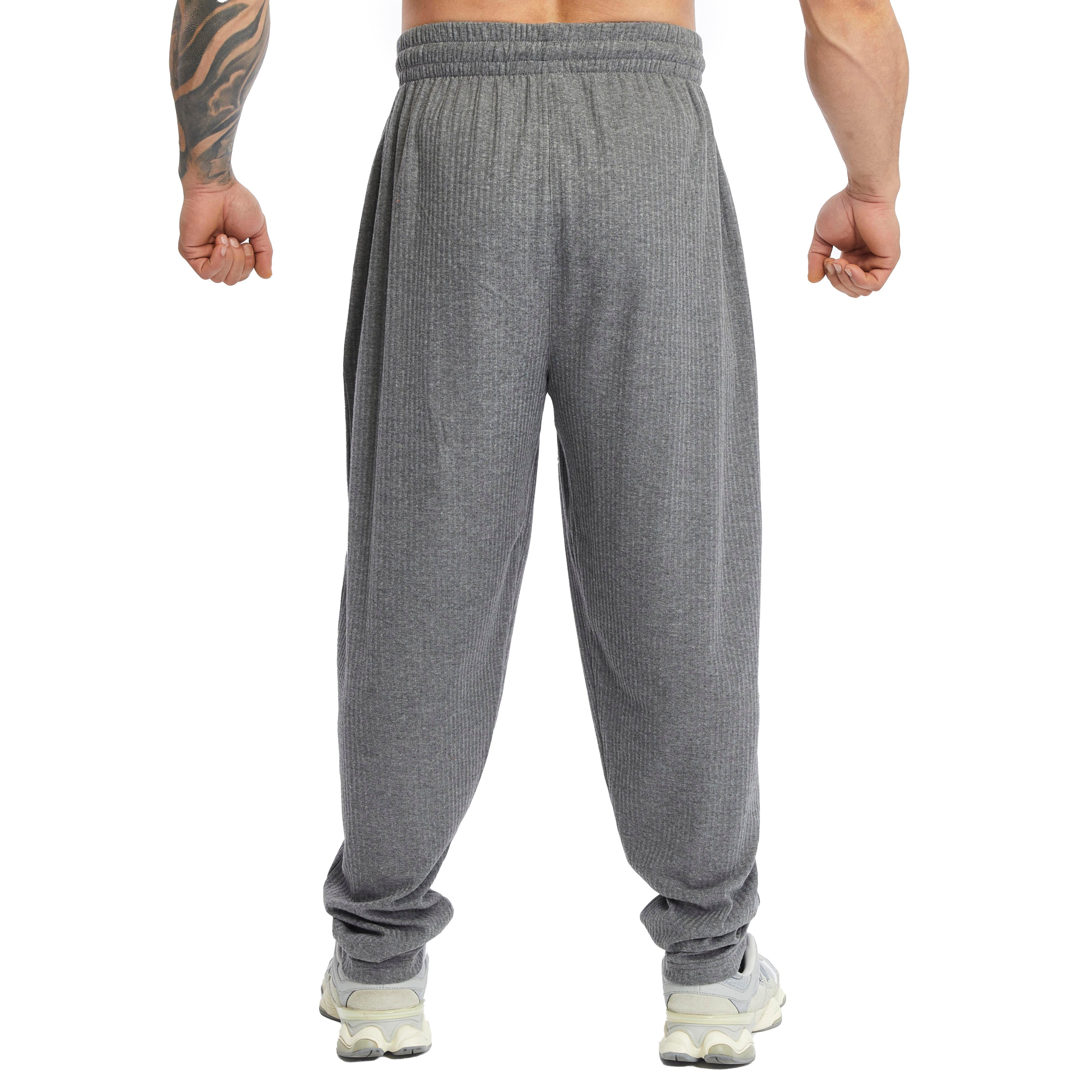 Men's Loose Fit Cotton Sweatpants with Pockets