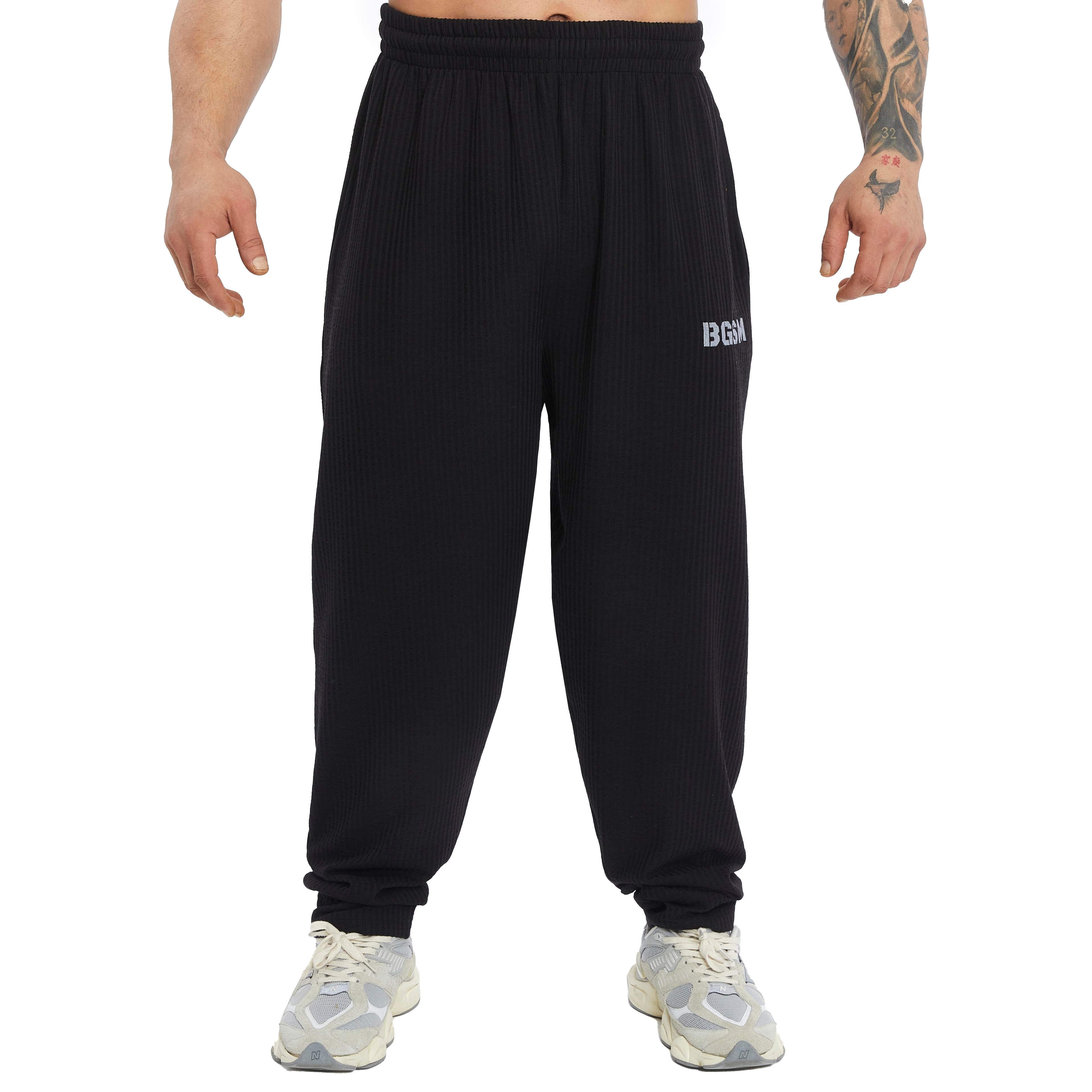 Men's Loose Fit Cotton Sweatpants with Pockets