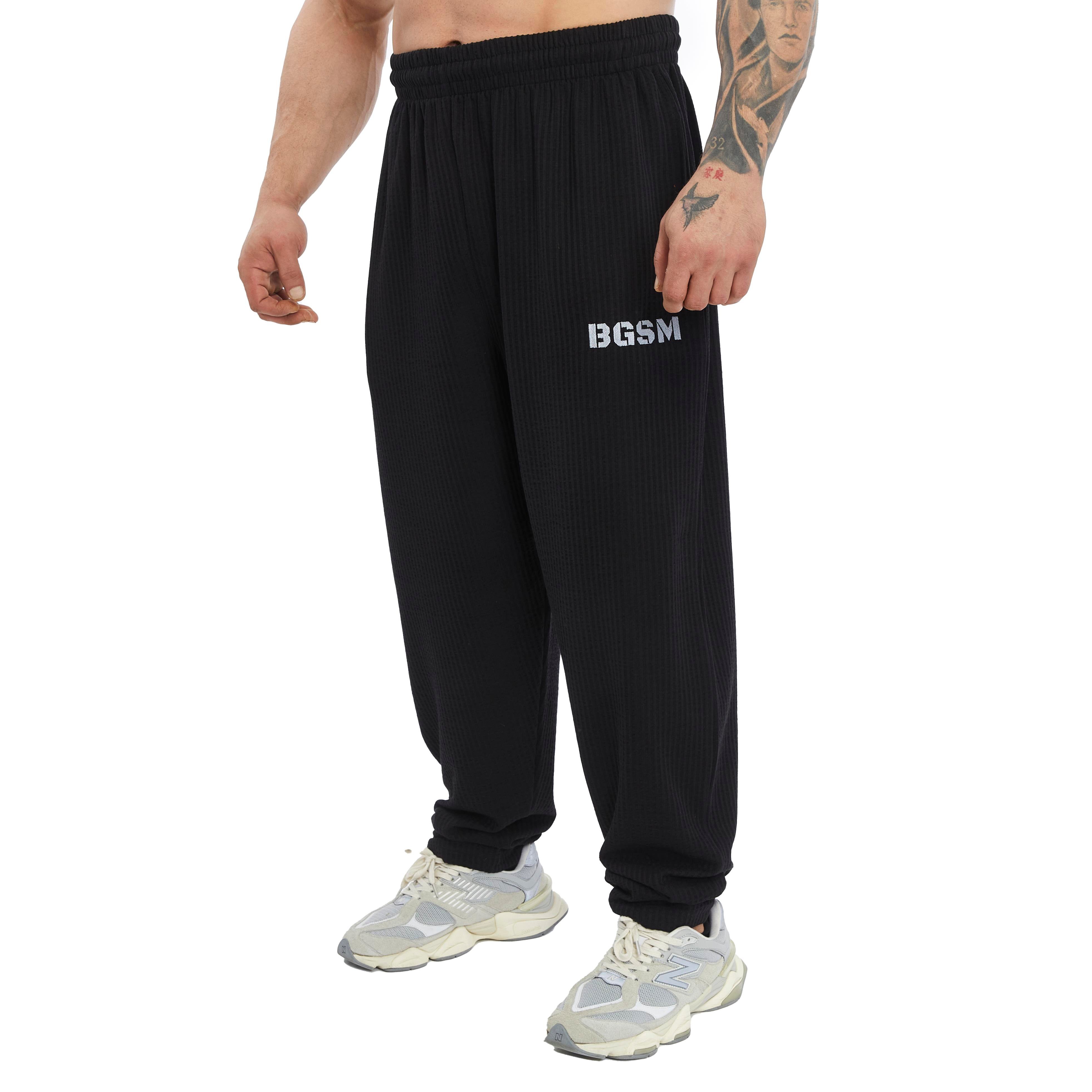 Men's Loose Fit Cotton Sweatpants with Pockets