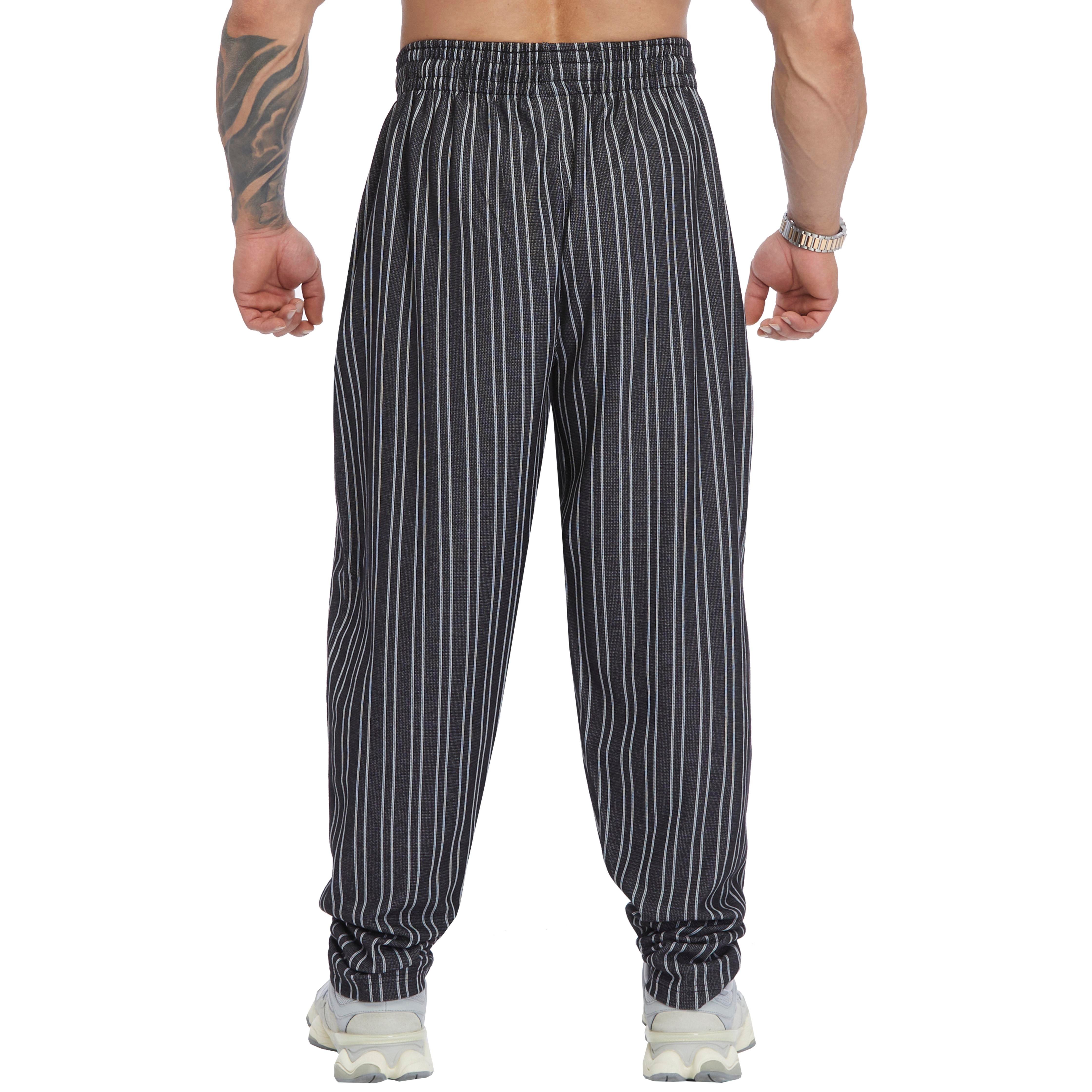 Men's Loose Fit Cotton Sweatpants with Pockets