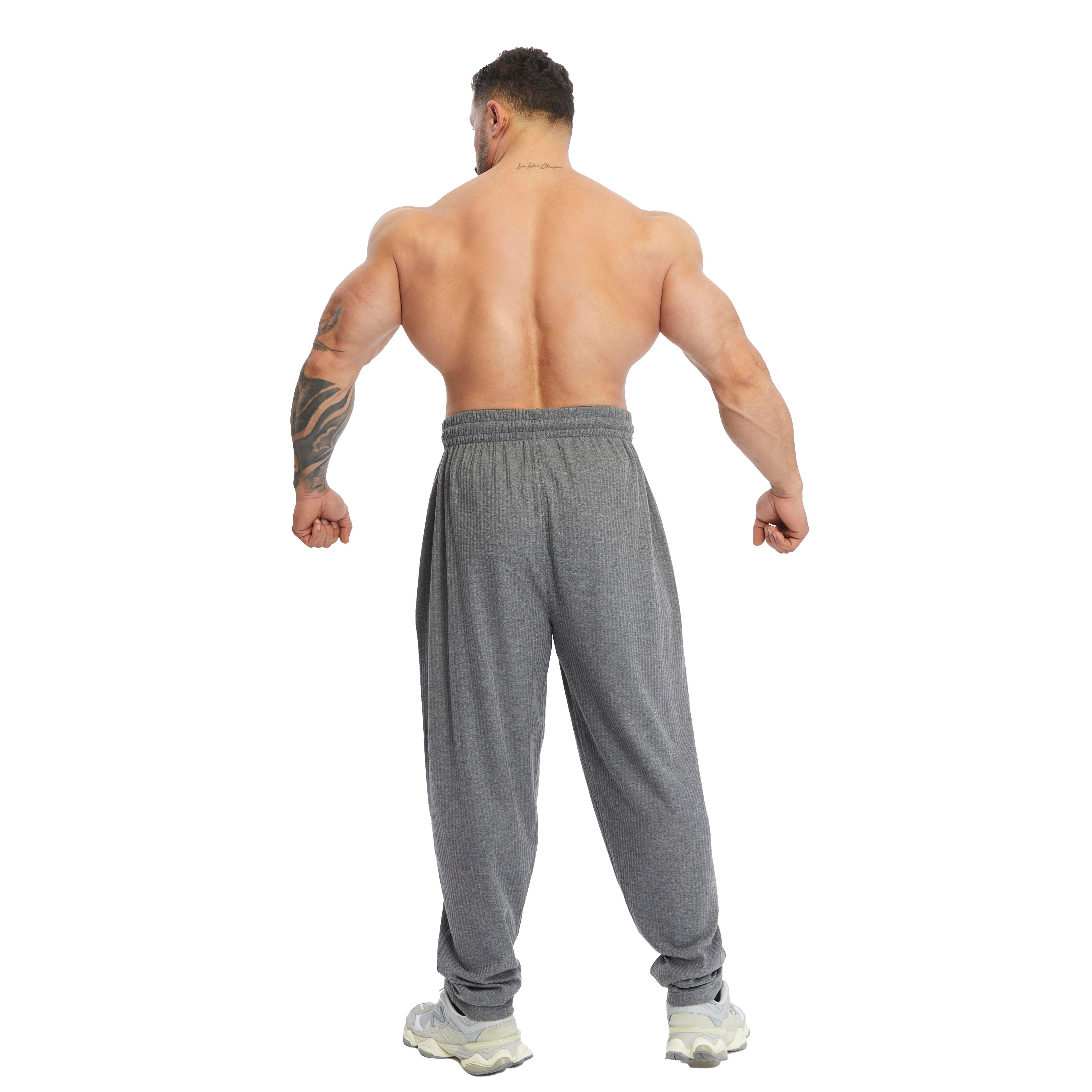 Men's Loose Fit Cotton Sweatpants with Pockets