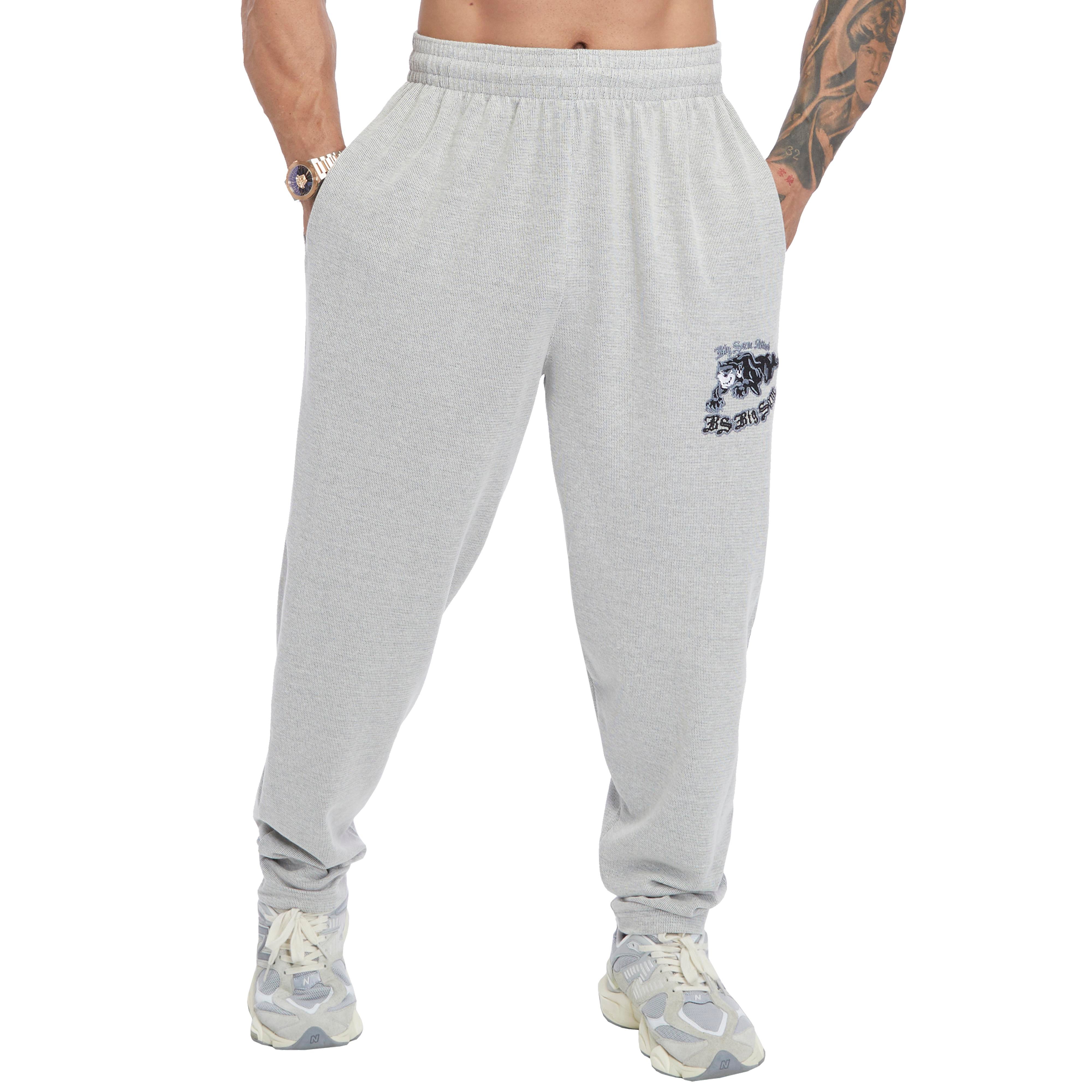 Men's Loose Fit Cotton Sweatpants with Pockets