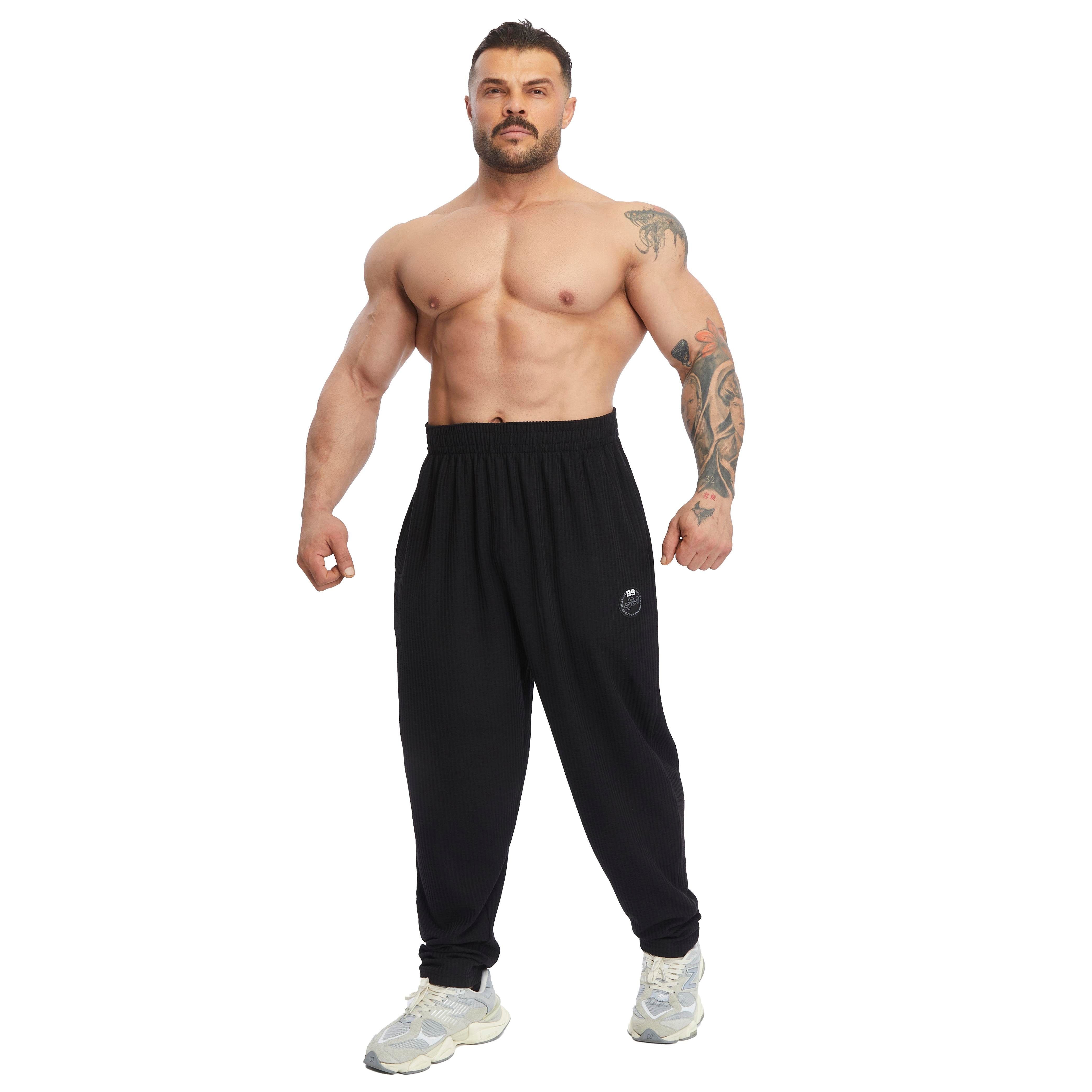 Men's Loose Fit Cotton Sweatpants with Pockets