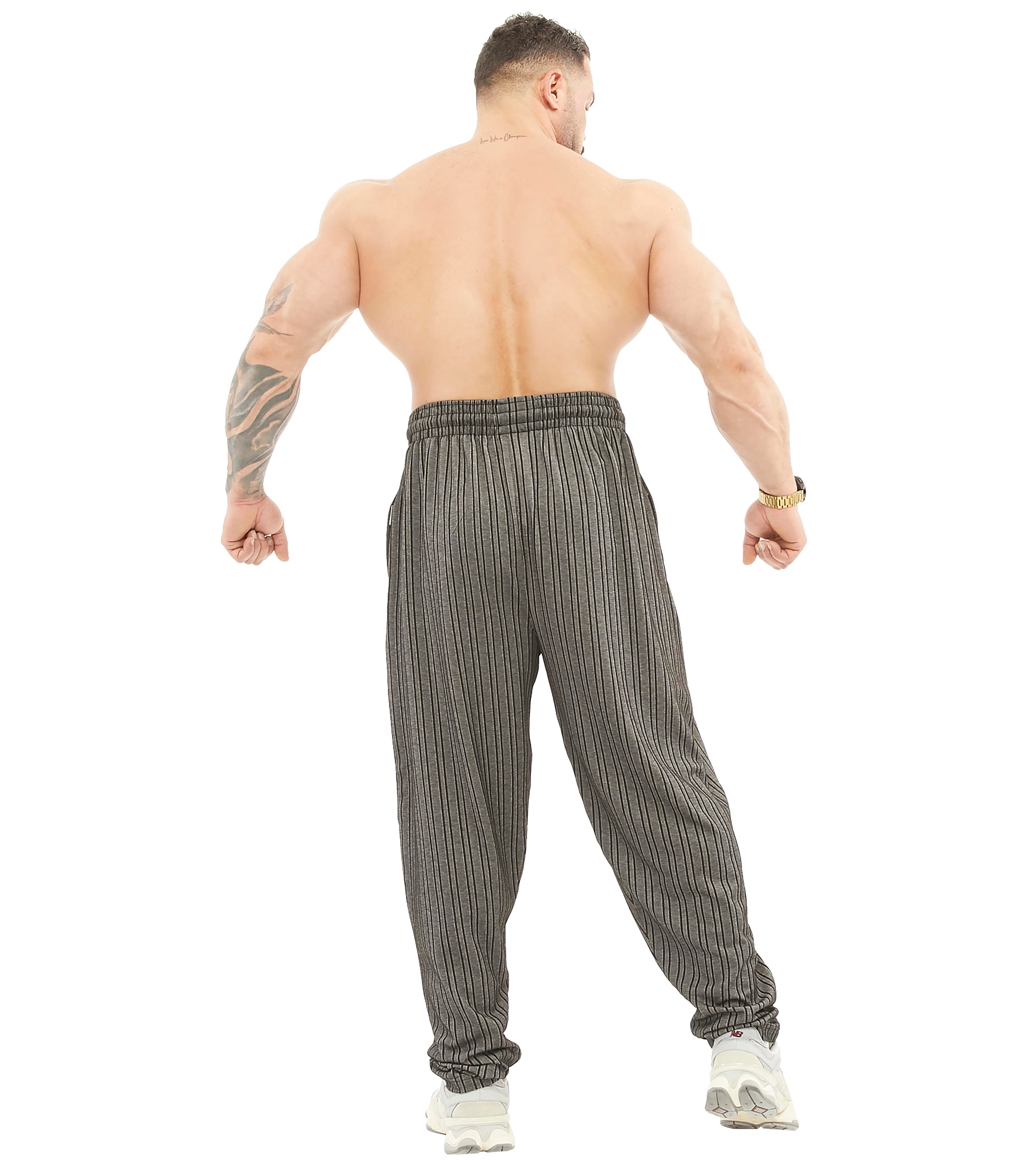 Men's Loose Fit Cotton Sweatpants with Zippered Pockets