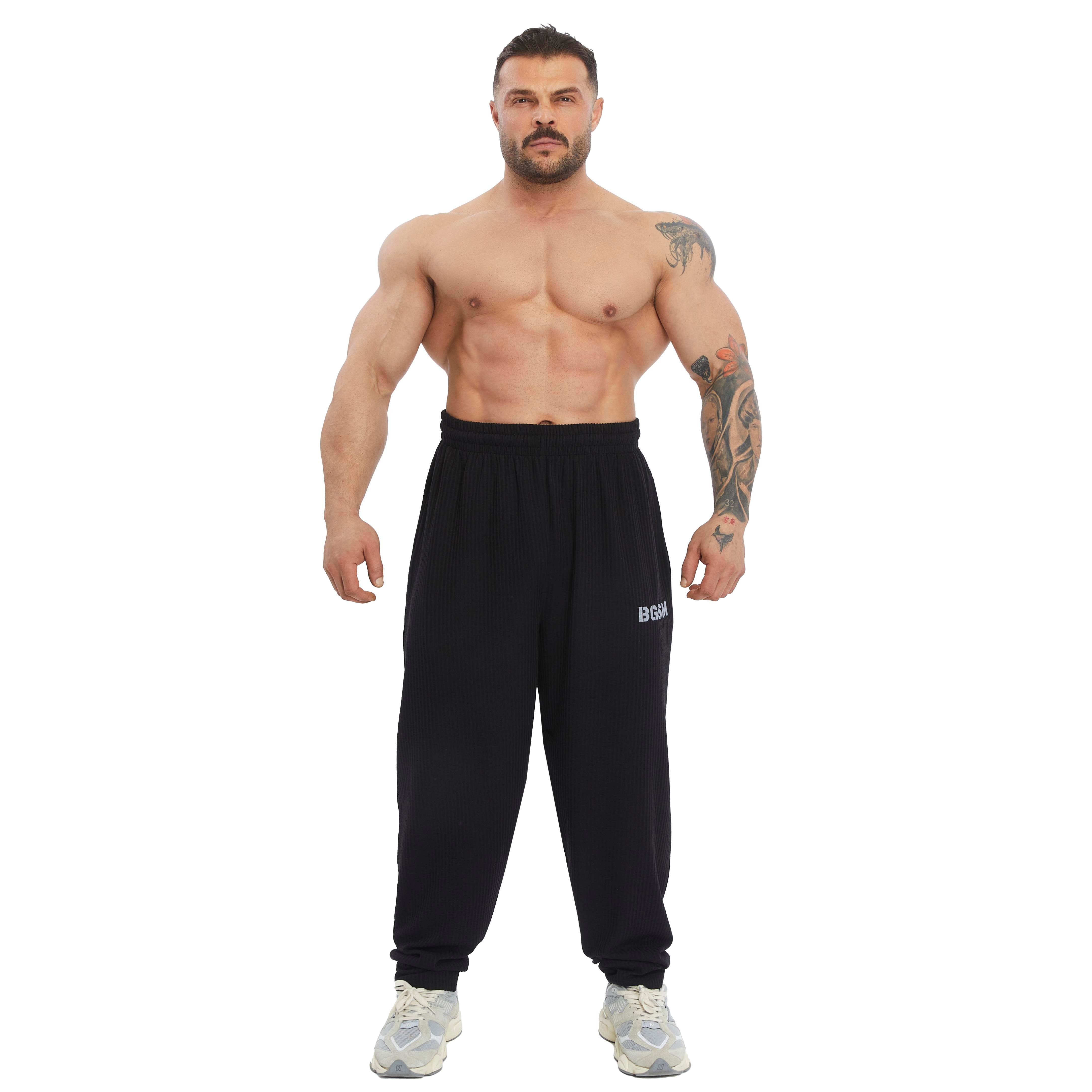 Men's Loose Fit Cotton Sweatpants with Pockets