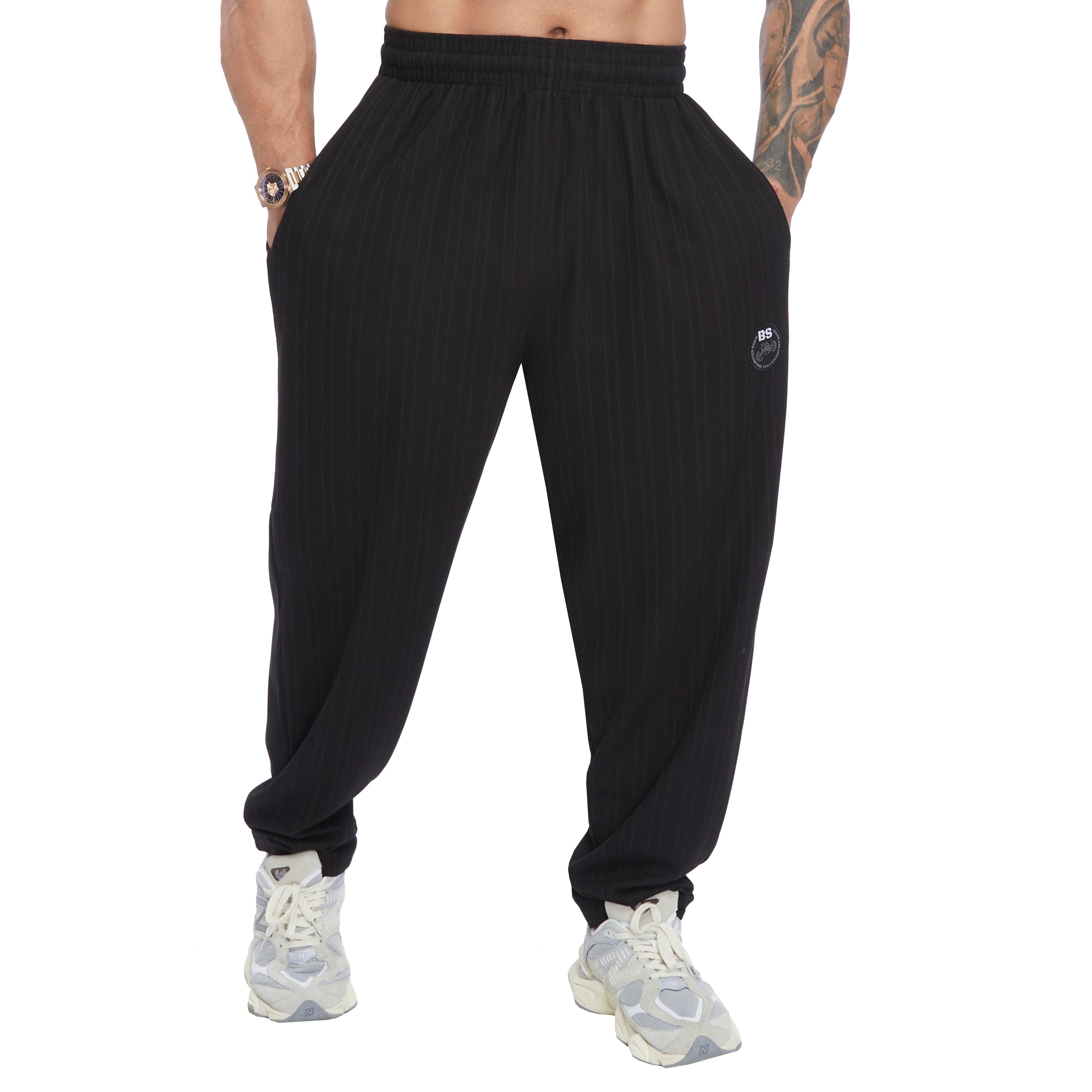 Men's Loose Fit Cotton Sweatpants with Pockets
