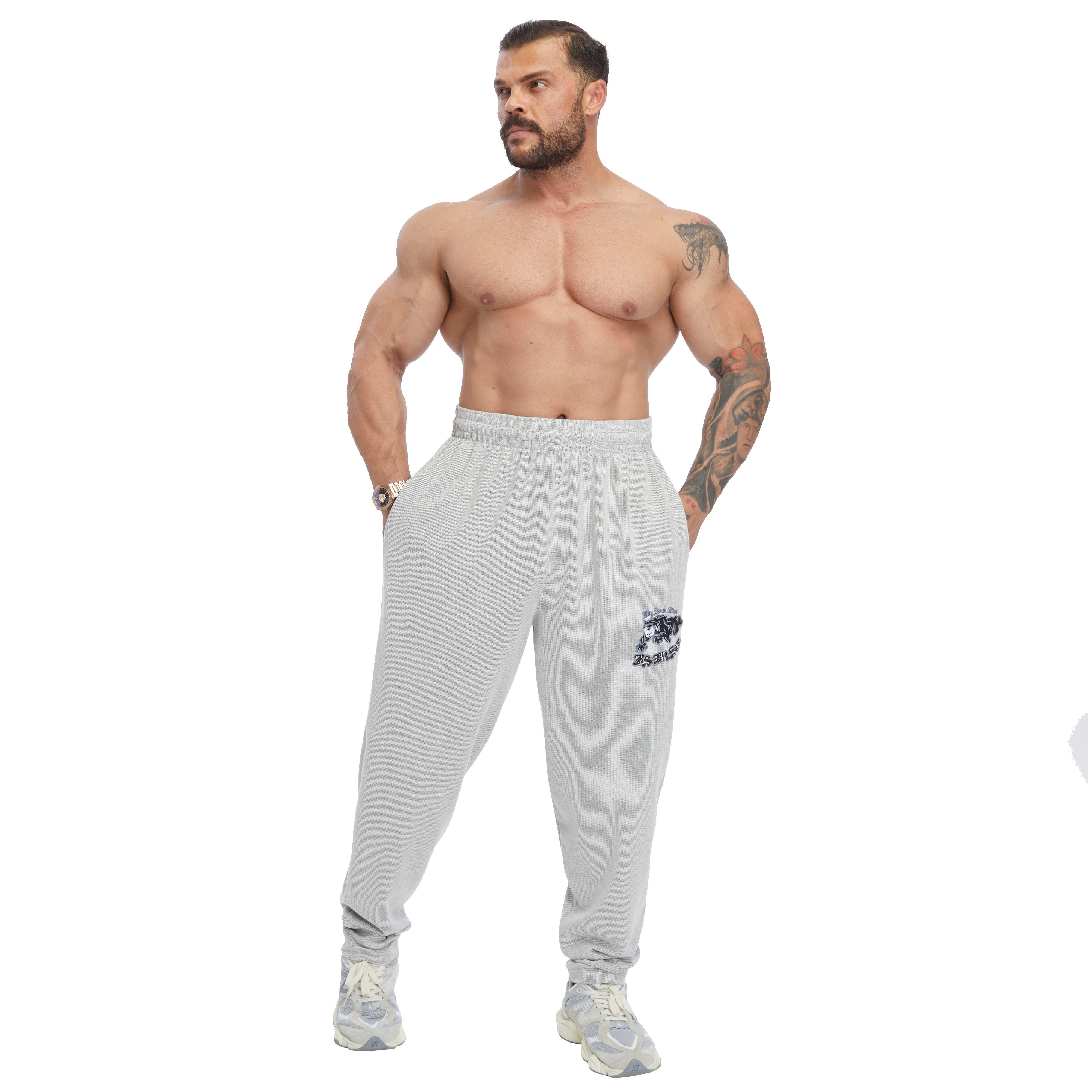 Men's Loose Fit Cotton Sweatpants with Pockets