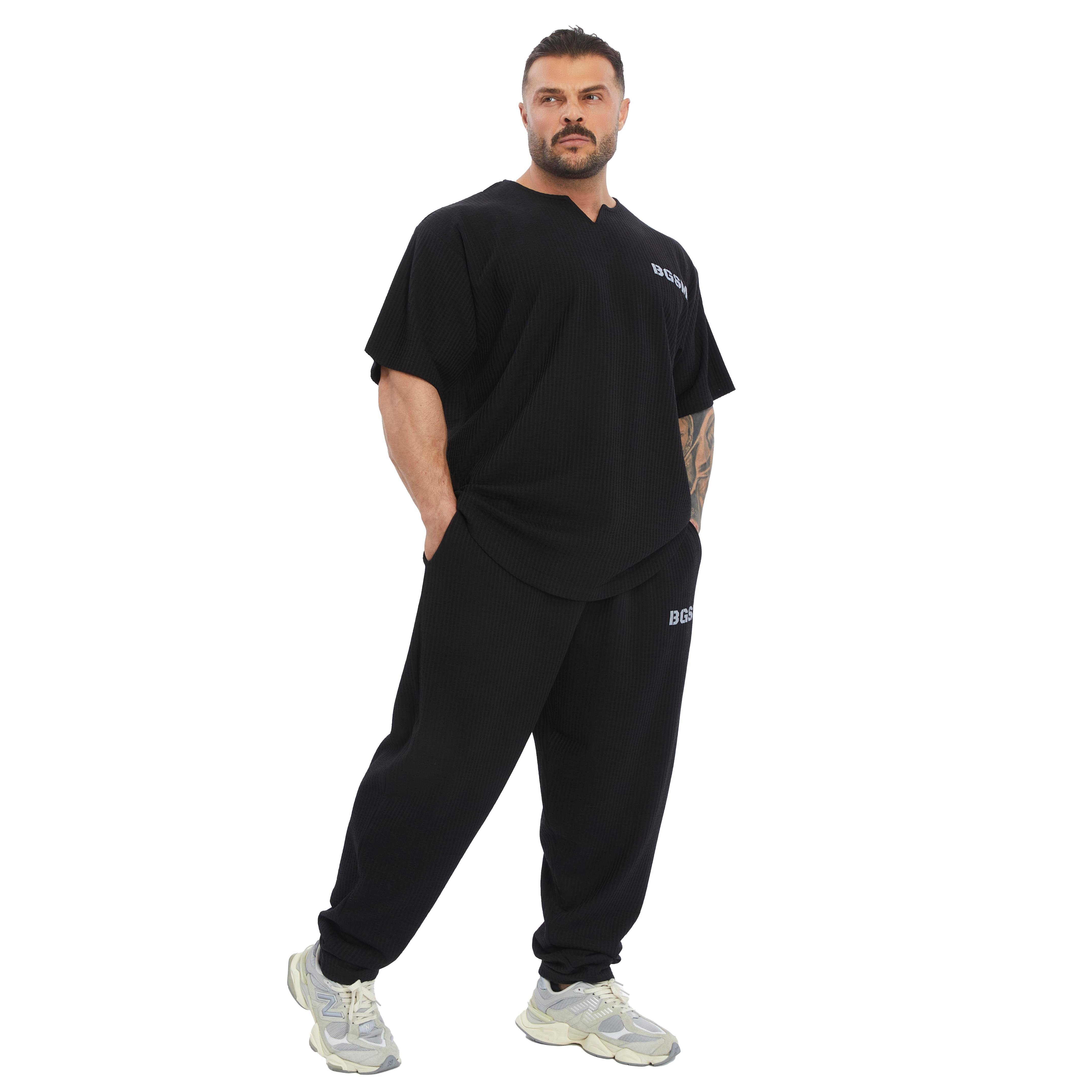 Men's Loose Fit Cotton Sweatpants with Pockets