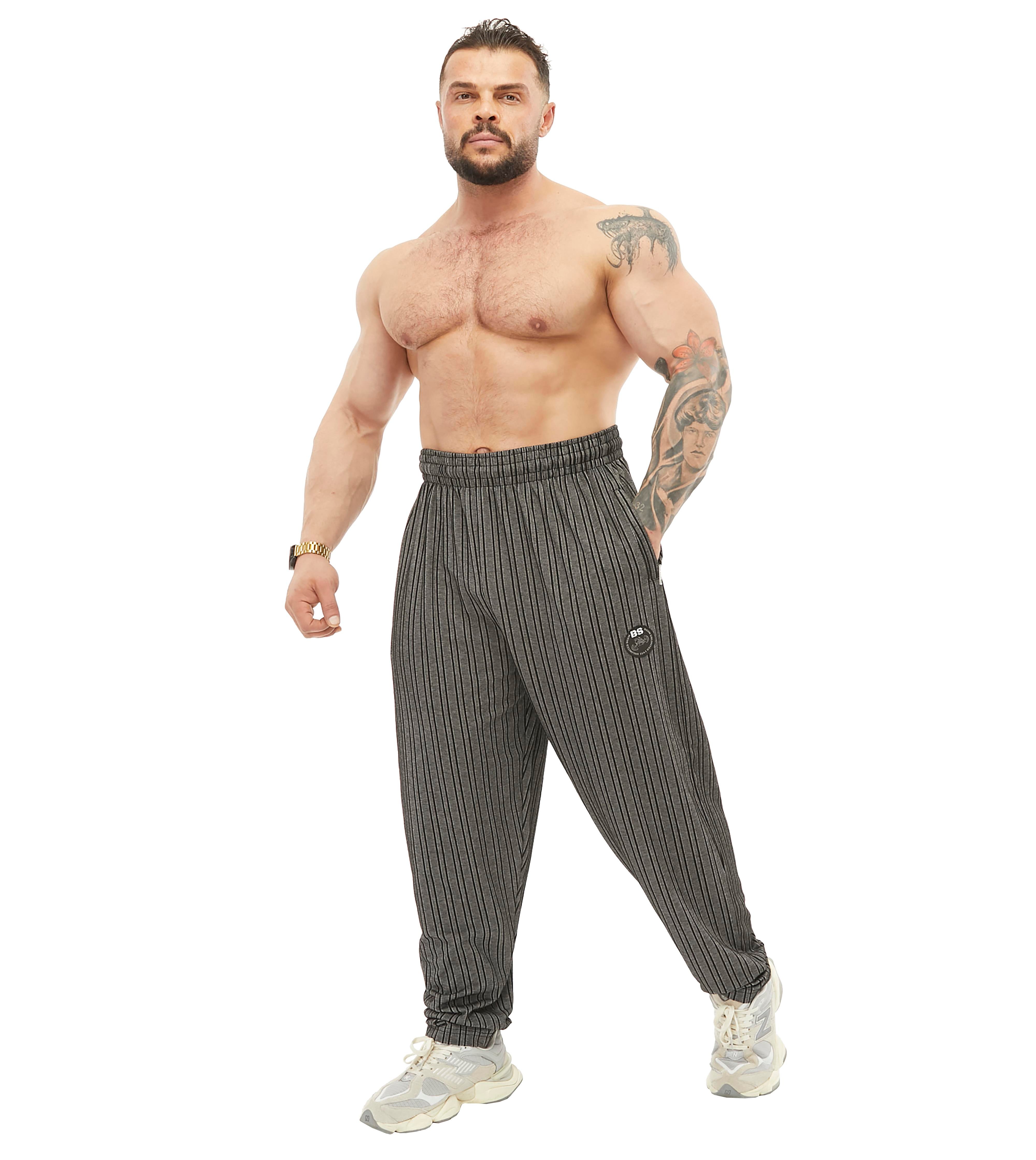 Men's Loose Fit Cotton Sweatpants with Zippered Pockets