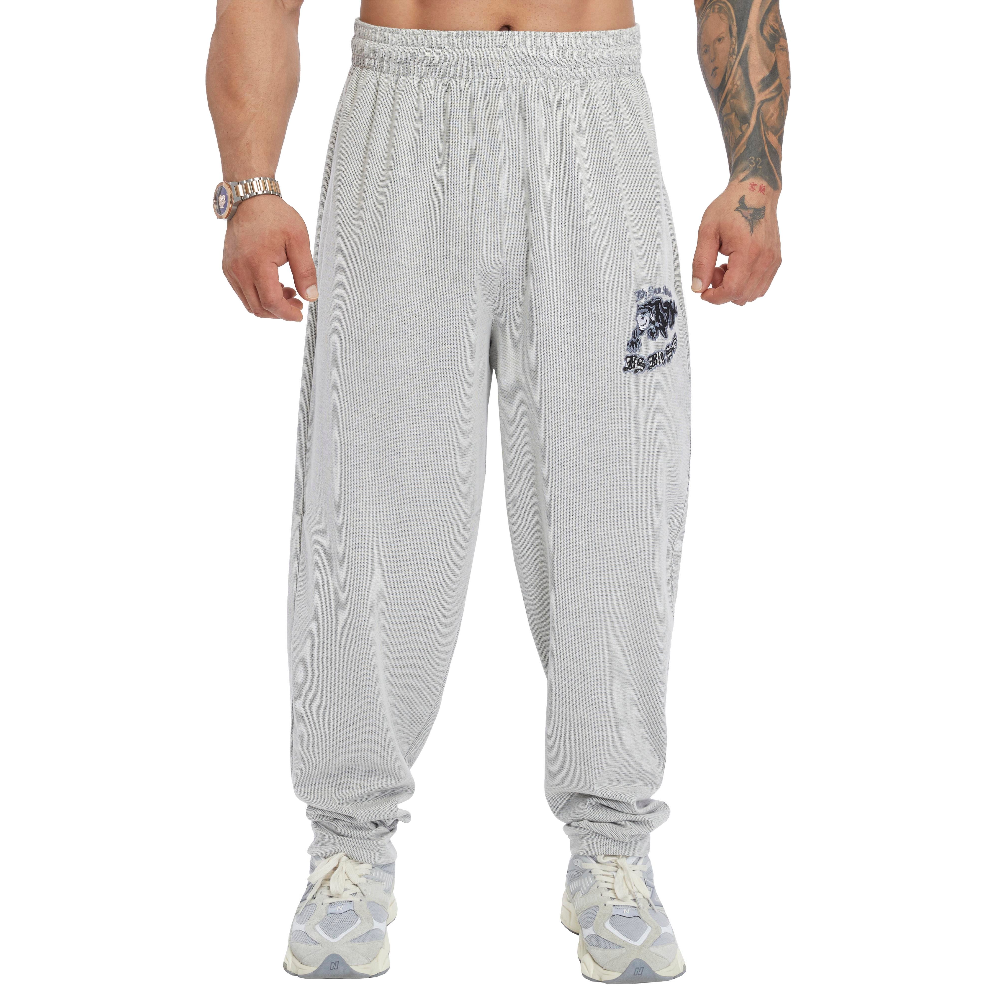 Men's Loose Fit Cotton Sweatpants with Pockets