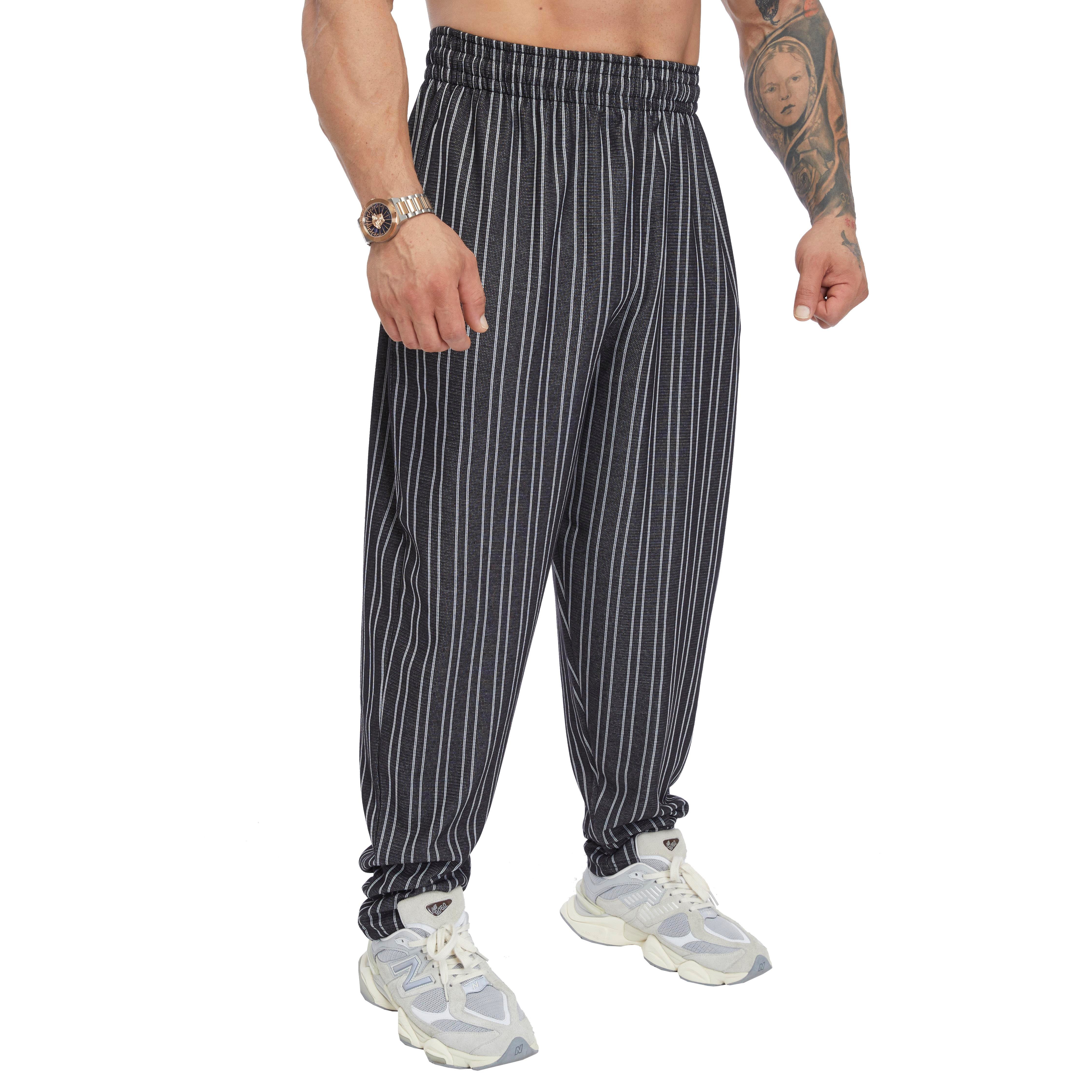 Men's Loose Fit Cotton Sweatpants with Pockets