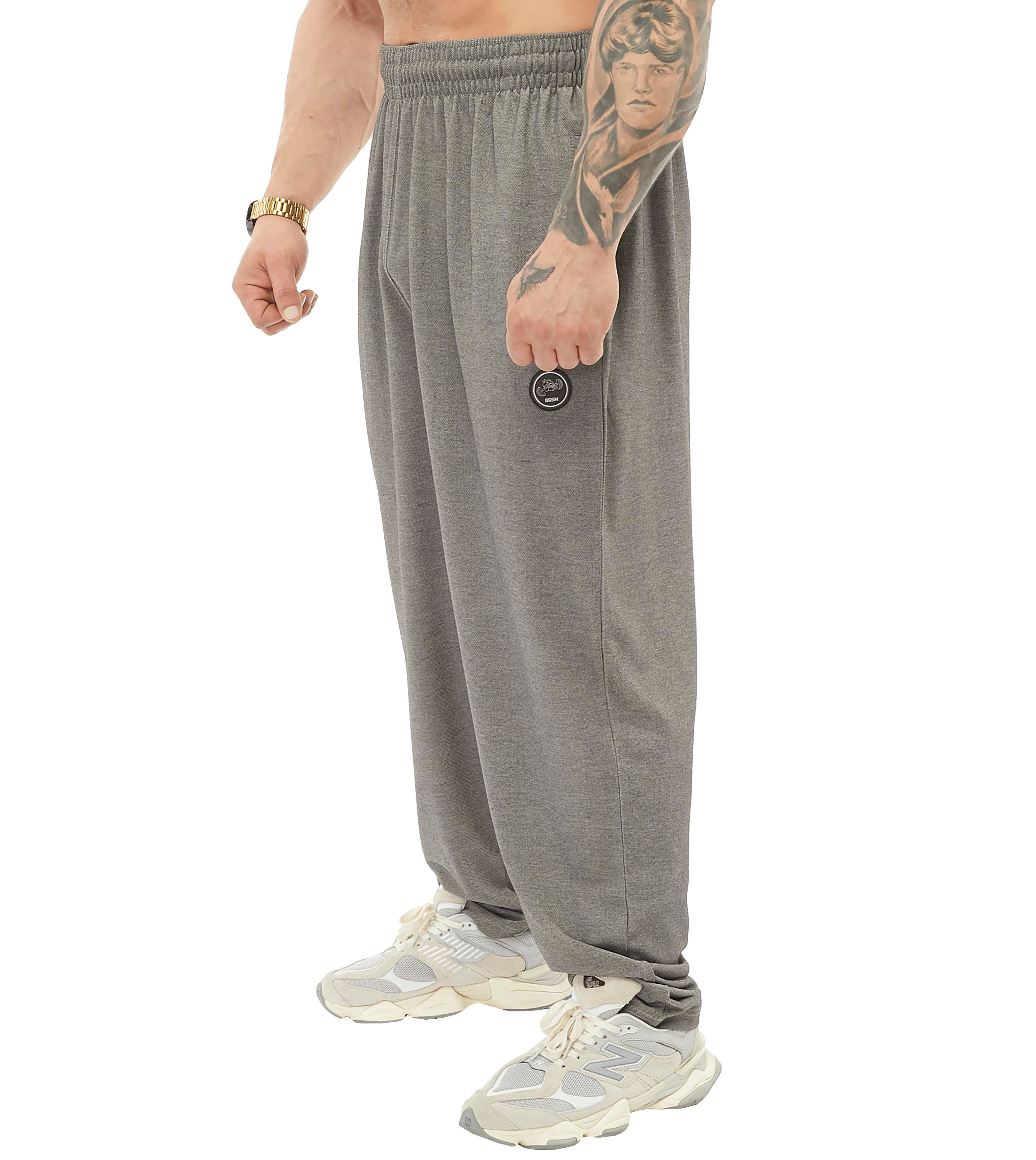 Men's Loose Fit Gym Sweatpants with Zippered Pockets