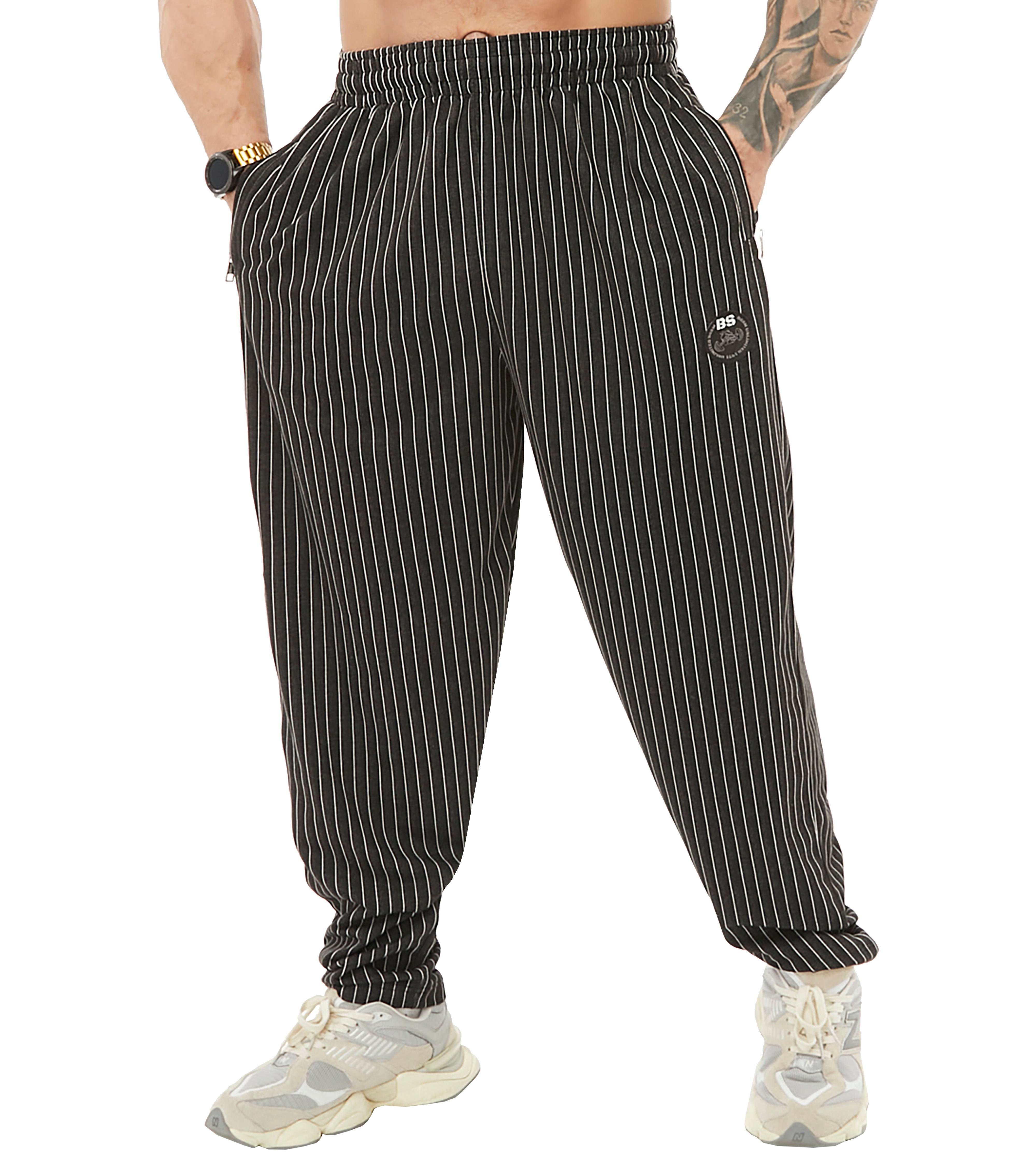 Men's Loose Fit Gym Sweatpants with Zippered Pockets