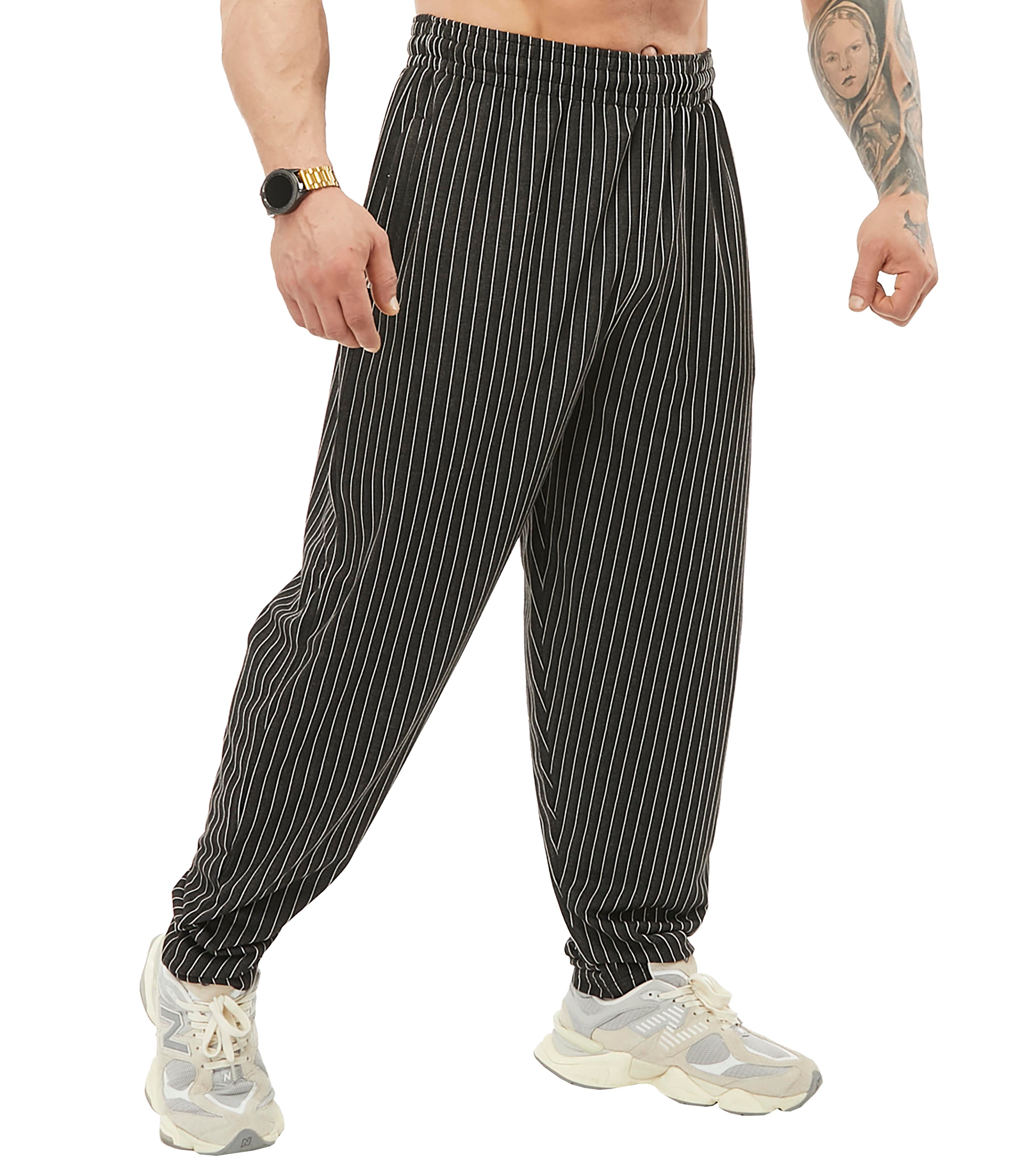 Men's Loose Fit Gym Sweatpants with Zippered Pockets